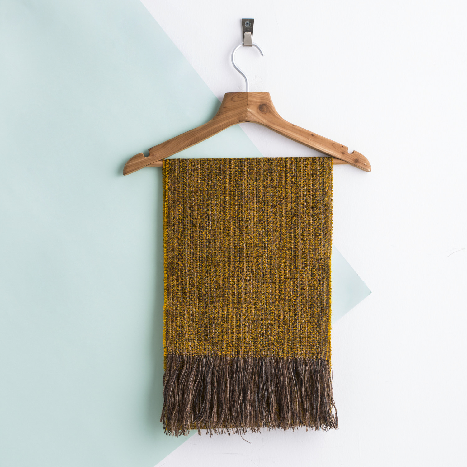 新西兰进口男土围巾-Stansborough棕色编织围巾