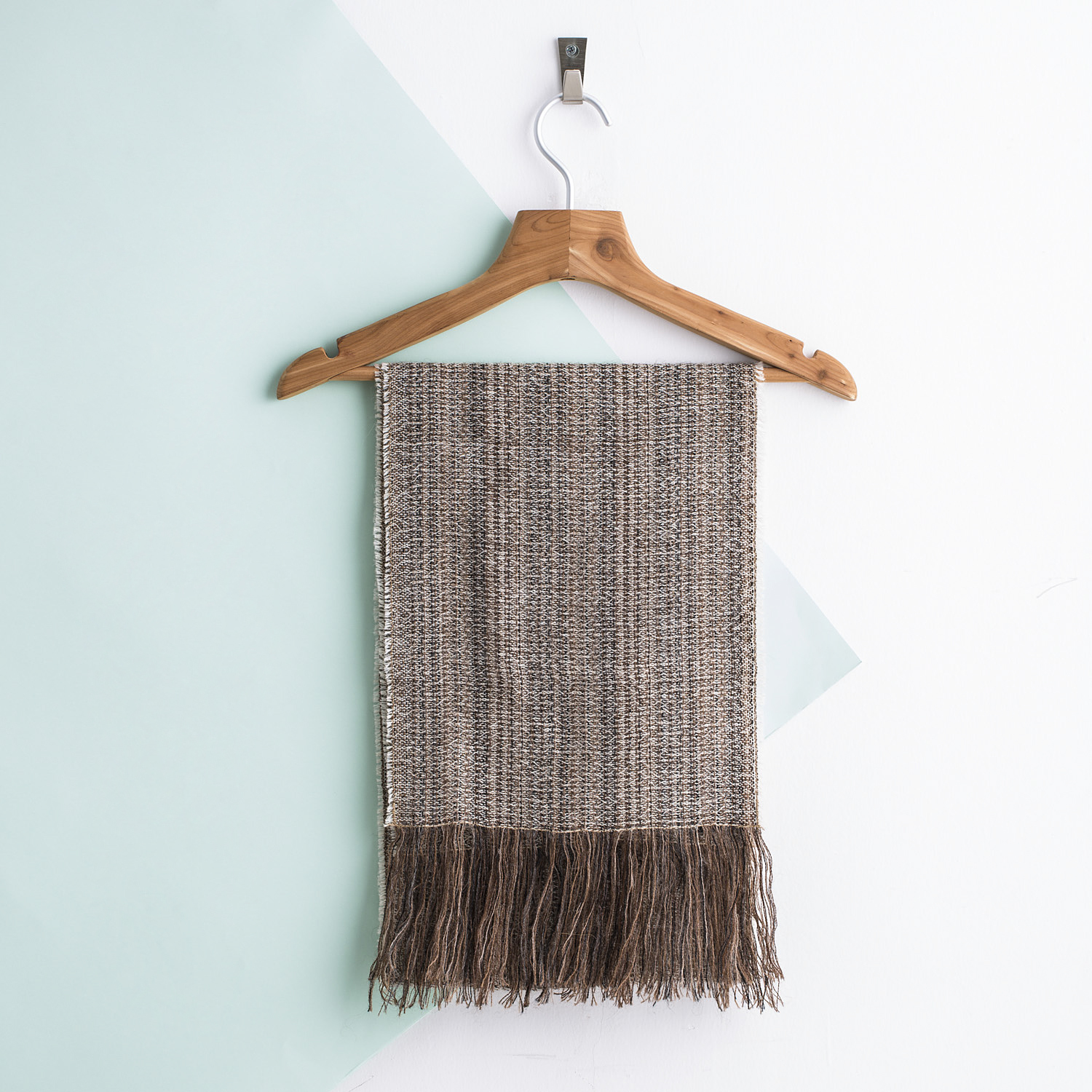 新西兰进口女性围巾-Stansborough棕色编织围巾