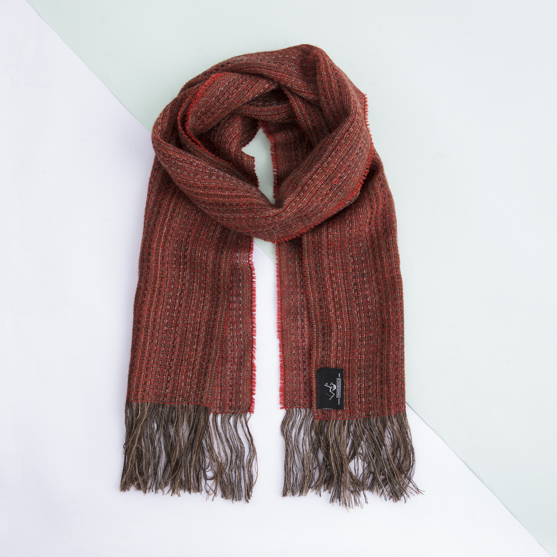 新西兰进口男士真丝围巾-Stansborough棕色编织围巾 - 男士真丝围巾 新西兰进口男士真丝围巾-Stansborough棕色编织围巾 - 男士真丝围巾