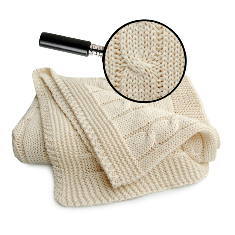 德国进口初生婴儿毯-原装进口初生婴儿毯-Sonnenstrick纯有机棉婴儿毯(辫子纹)