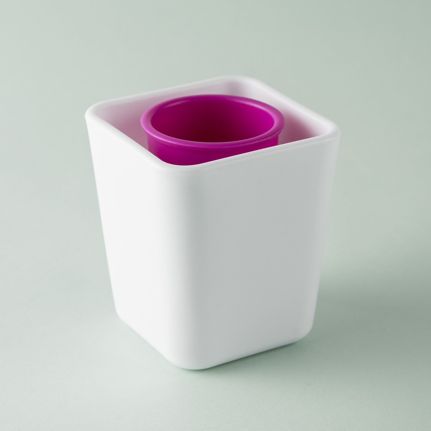 韩国进口创意刷牙杯-韩国ZEEBE方杯形牙刷牙膏杯1个装