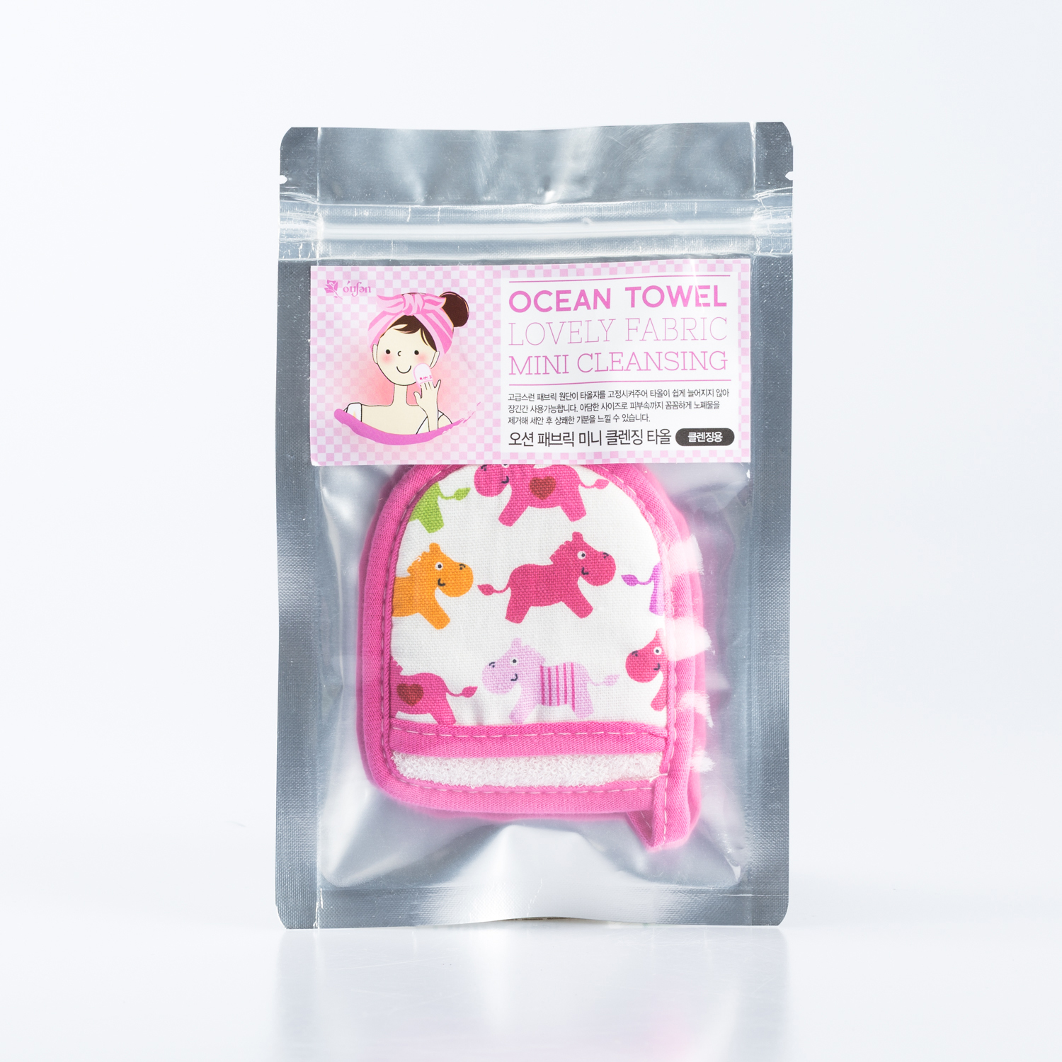 韩国进口布艺洗脸手套-Ocean Towel迷你布艺洁面手套6x9cm1个装