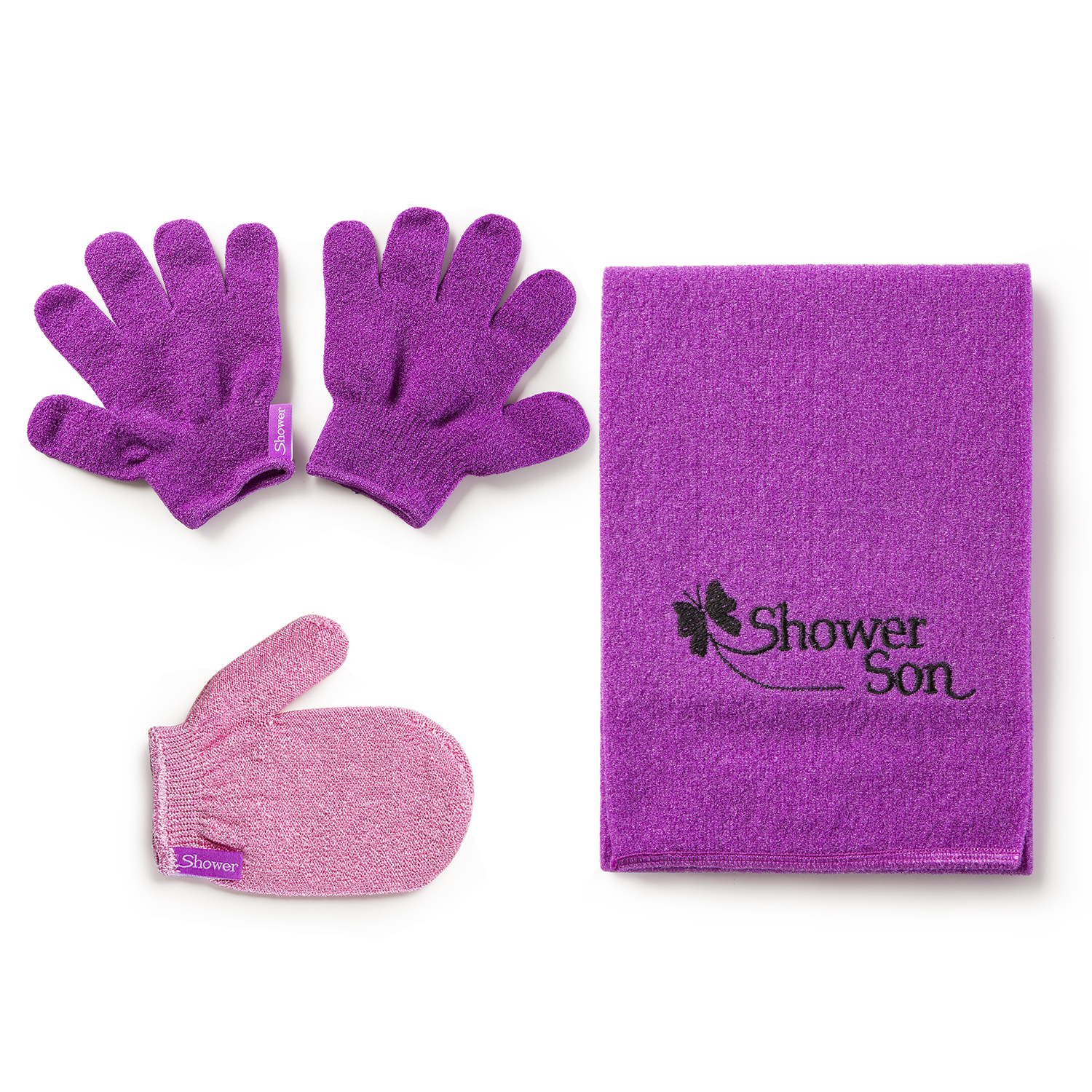 韩国进口沐浴套装-Shower son高档沐浴3件套(浴巾,洁面,沐浴)