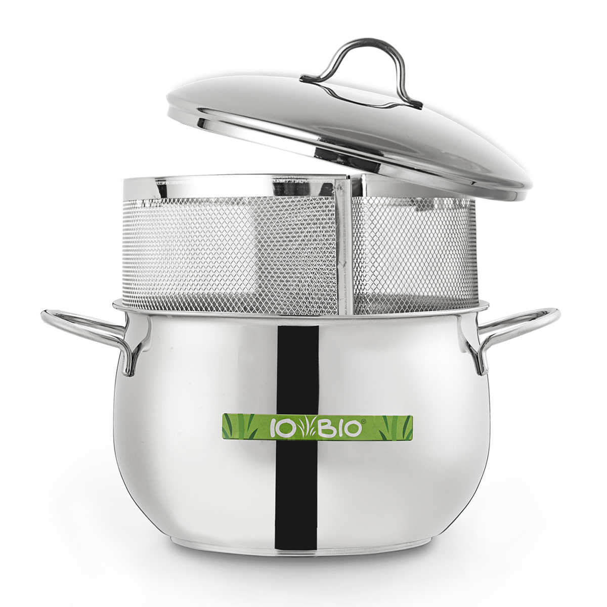 意大利进口不锈钢面锅-INOXRIV 26cm不锈钢面锅+滤器+锅盖 - 不锈钢面锅