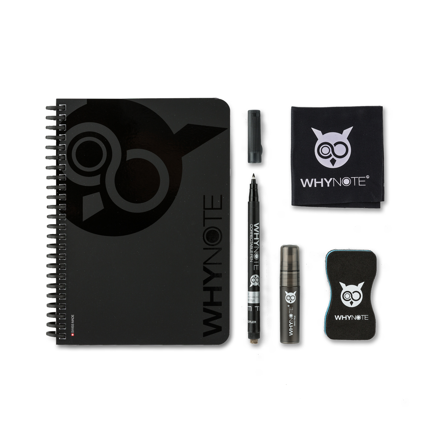 瑞士原产WHYNOTE可擦除可重复使用A5笔记本可矫正笔套装