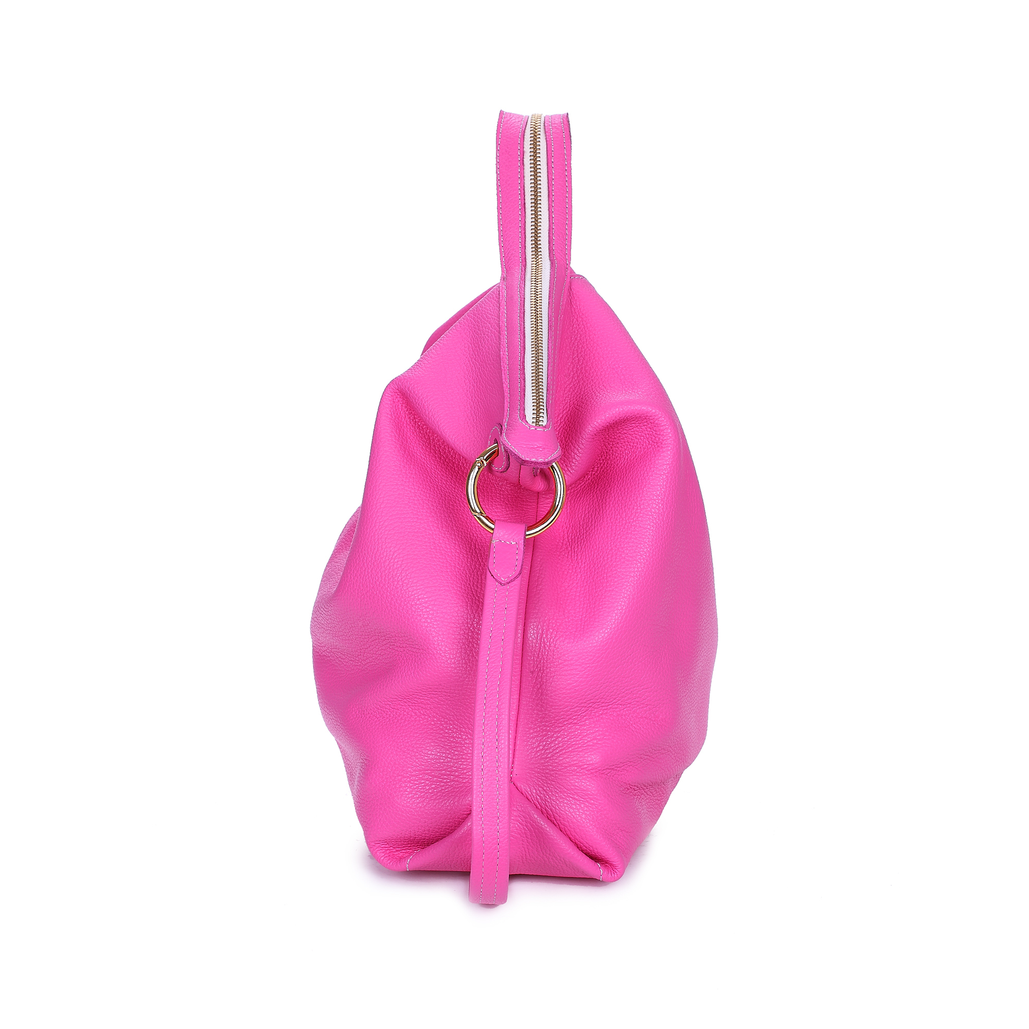 意大利进口女包手提包-Gover女包粉色牛皮女士手提袋