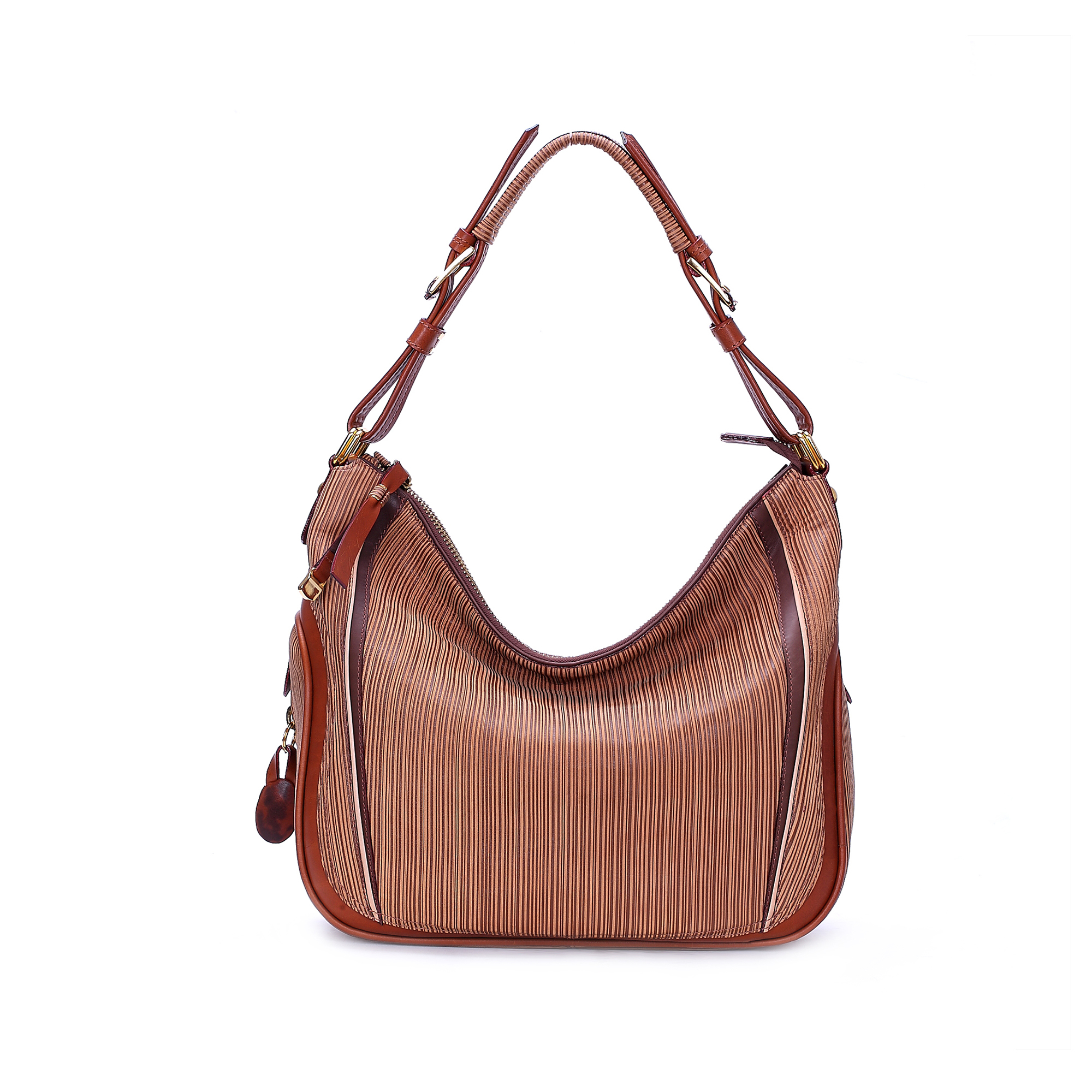 意大利进口女士手包-Gover女包浅棕色牛皮女士手提袋