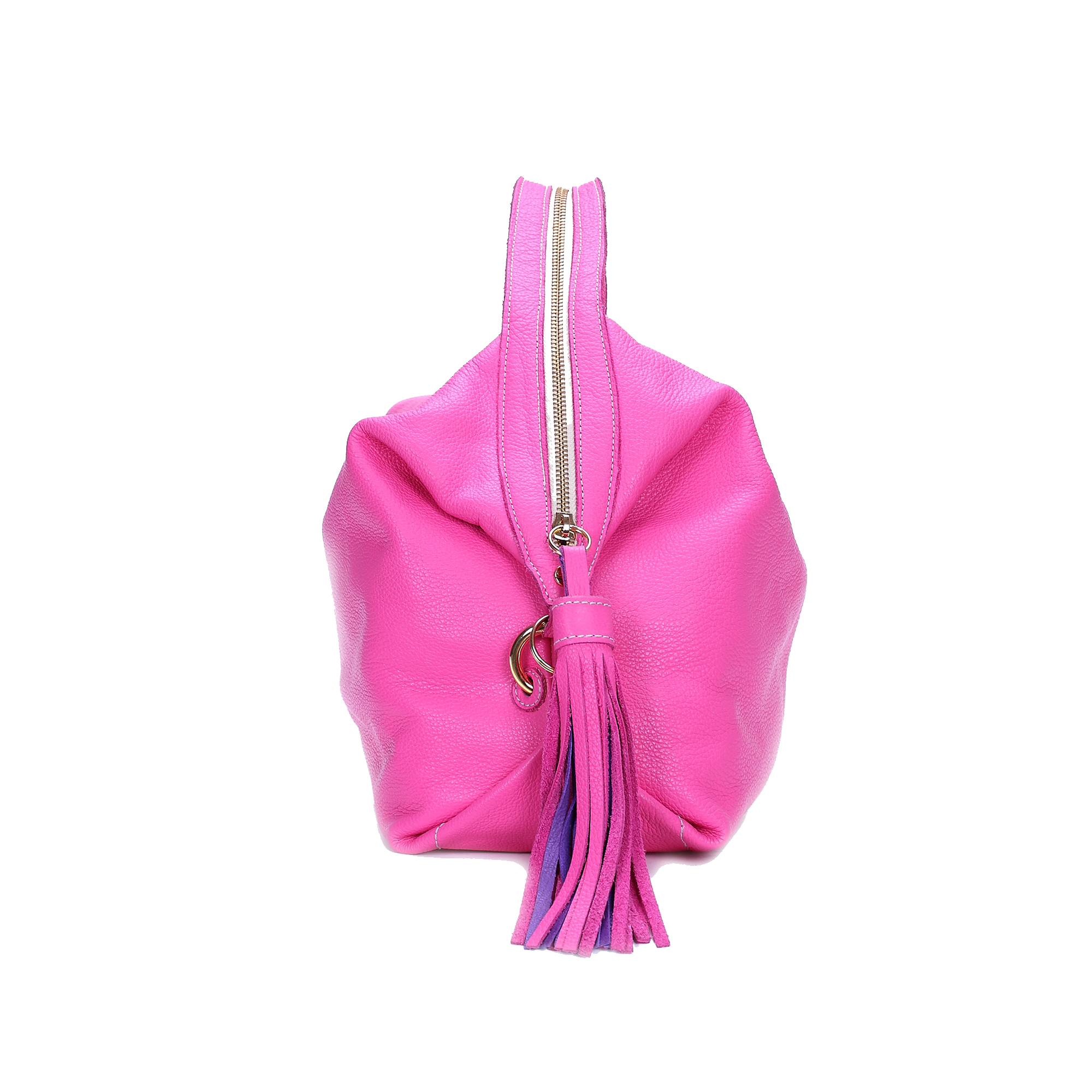 意大利进口女士手提包-Gover女包粉色牛皮女士手提袋