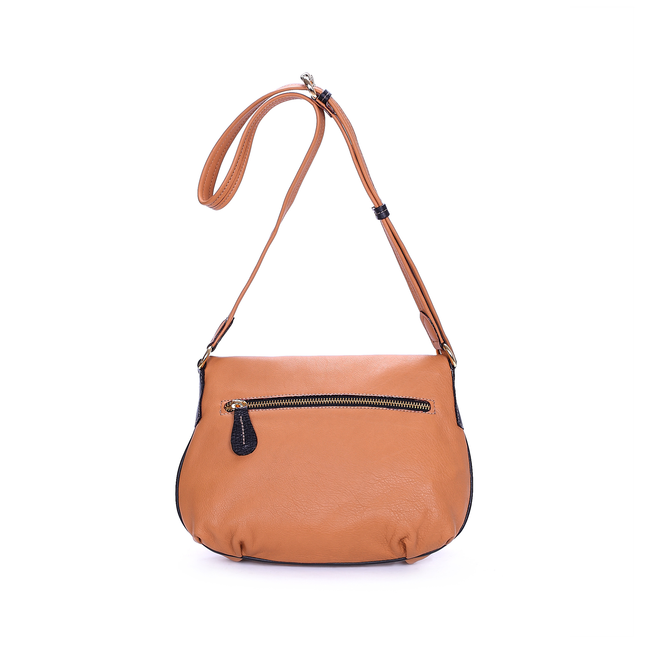 意大利进口单肩斜挎包-Gover女包棕色牛皮女士单肩斜挎包