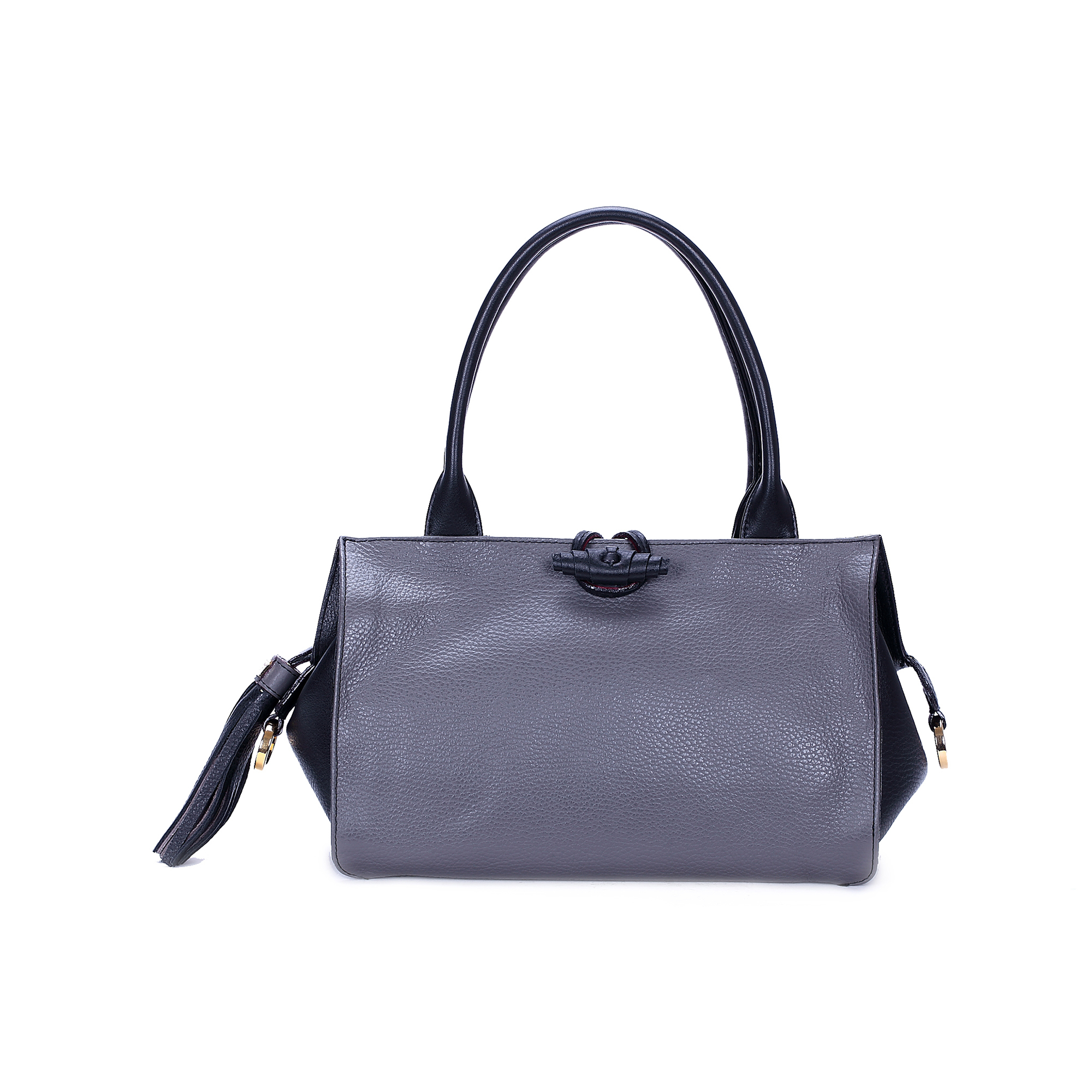 意大利进口高档手提袋-Gover女包灰色小牛皮女士手提袋 意大利进口高档手提袋-Gover女包灰色小牛皮女士手提袋