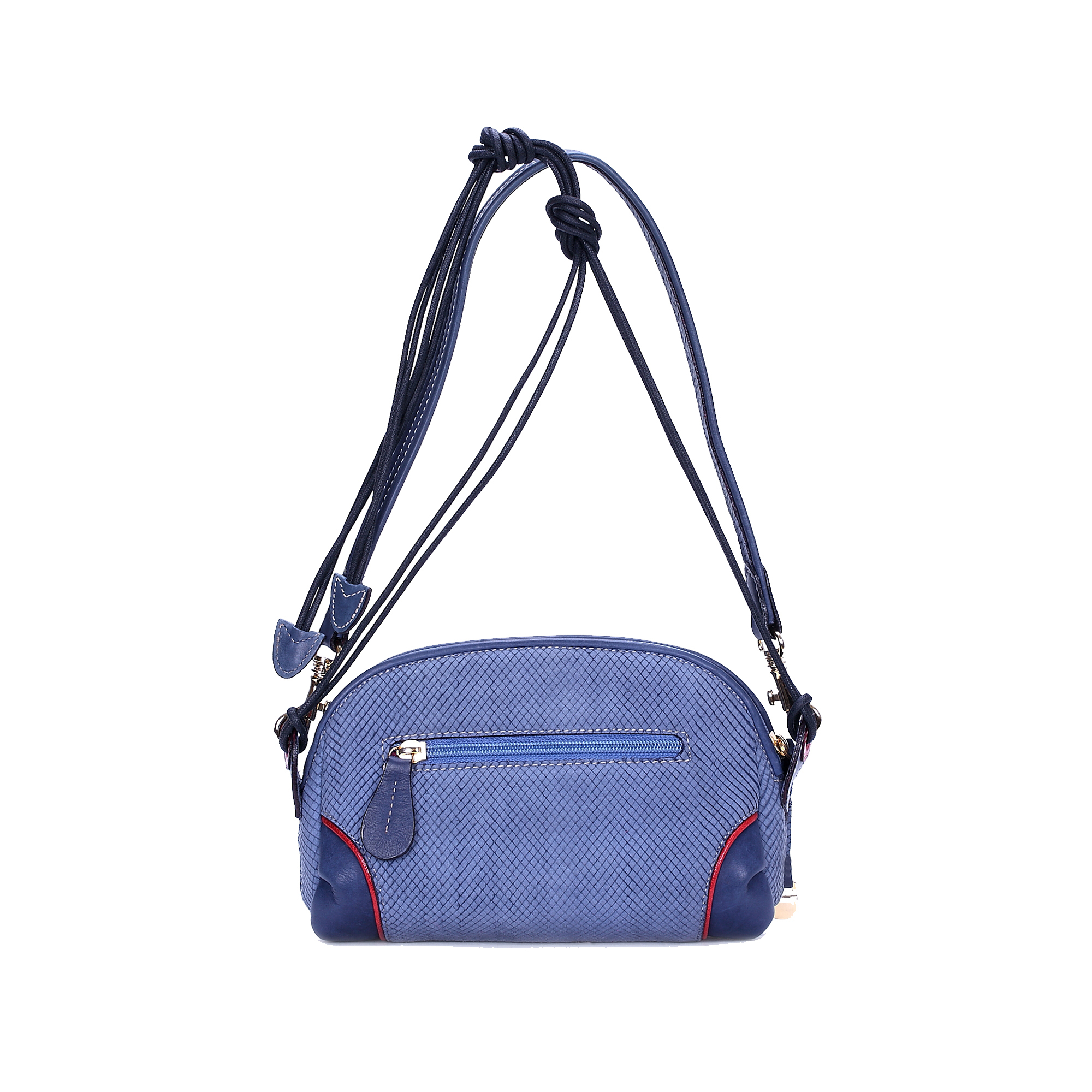 意大利进口羊皮女包-Gover蓝色小山羊绒皮女包