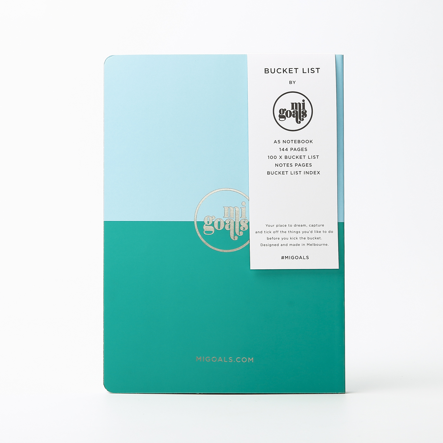 澳大利亚进口笔记本文具本子-MI GOALS本土设计师设计笔记本蓝+绿
