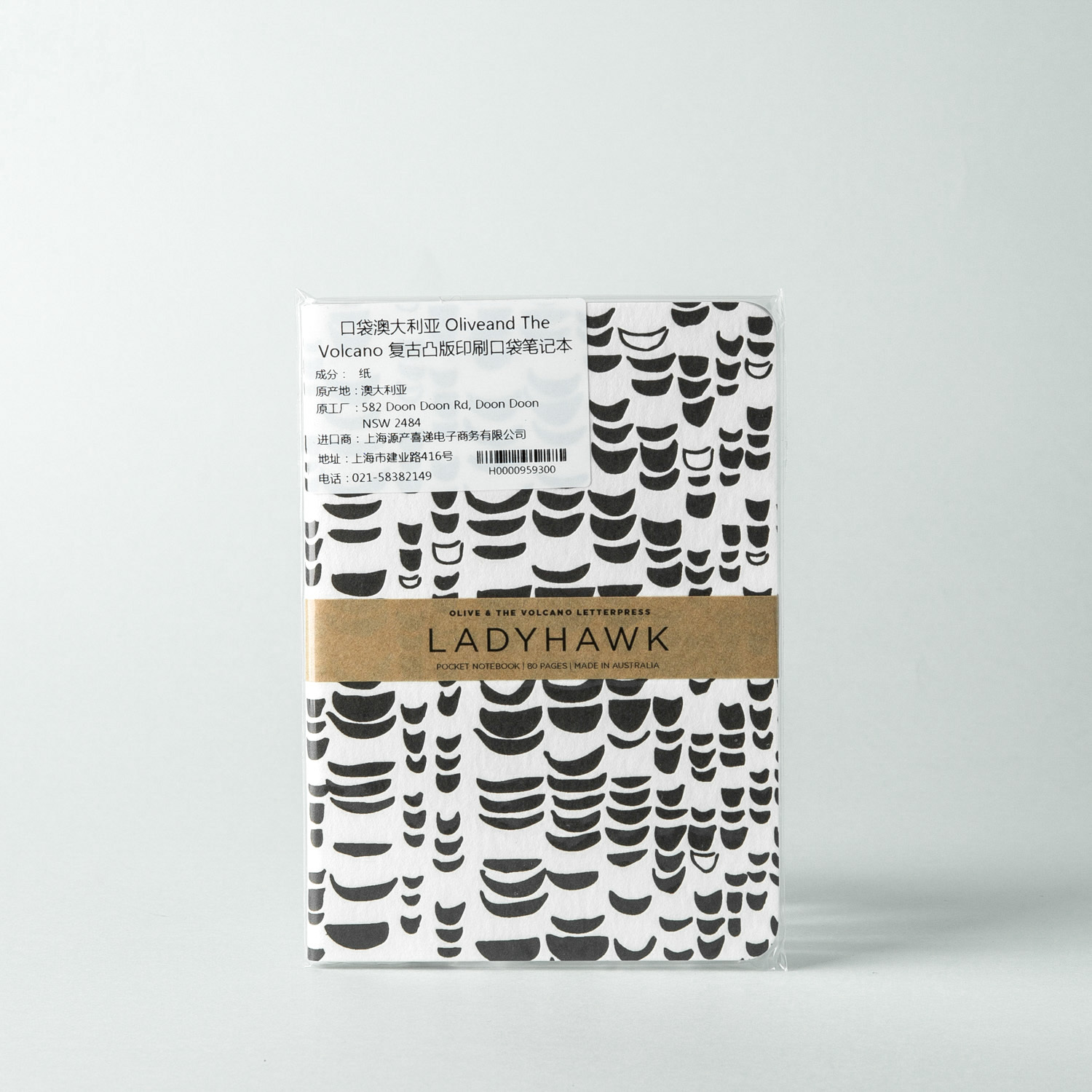 澳大利亚进口口袋笔记本-Olive and the Volcano复古凸版印刷口袋笔记本A6（鹰图案）