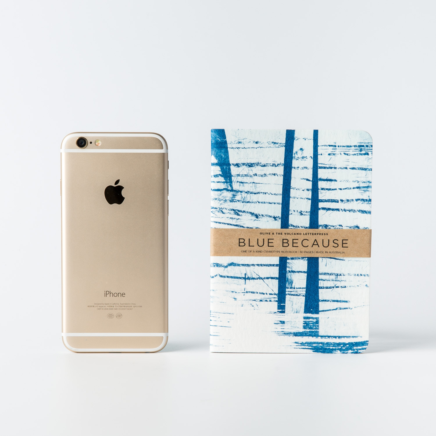澳大利亚进口口袋型笔记本-Olive and the Volcano凸版印刷口袋笔记本A6（梦幻蓝）线装本