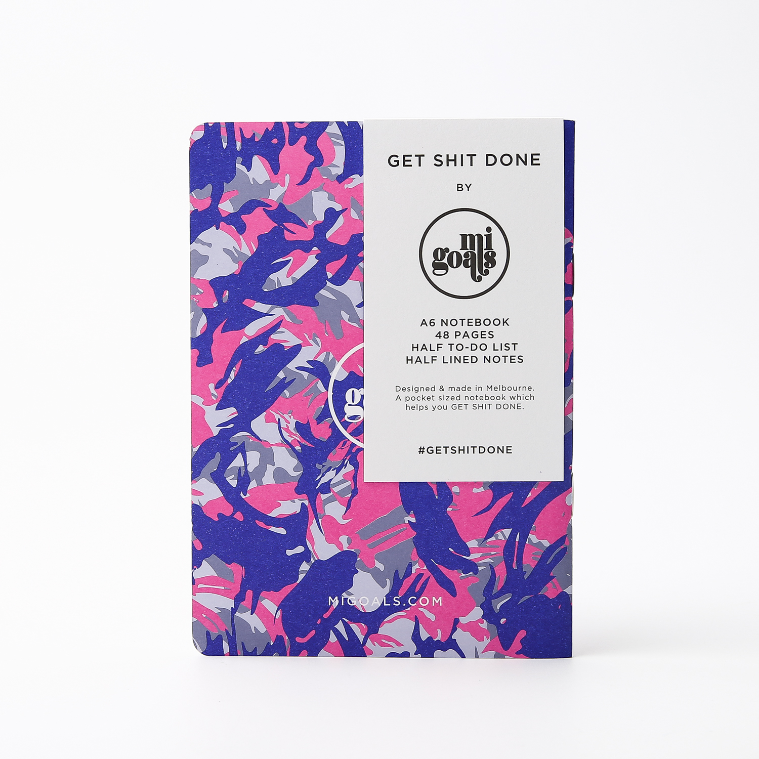澳大利亚进口书写笔记本-MI GOALS本土设计师设计笔记本迷彩款-粉色