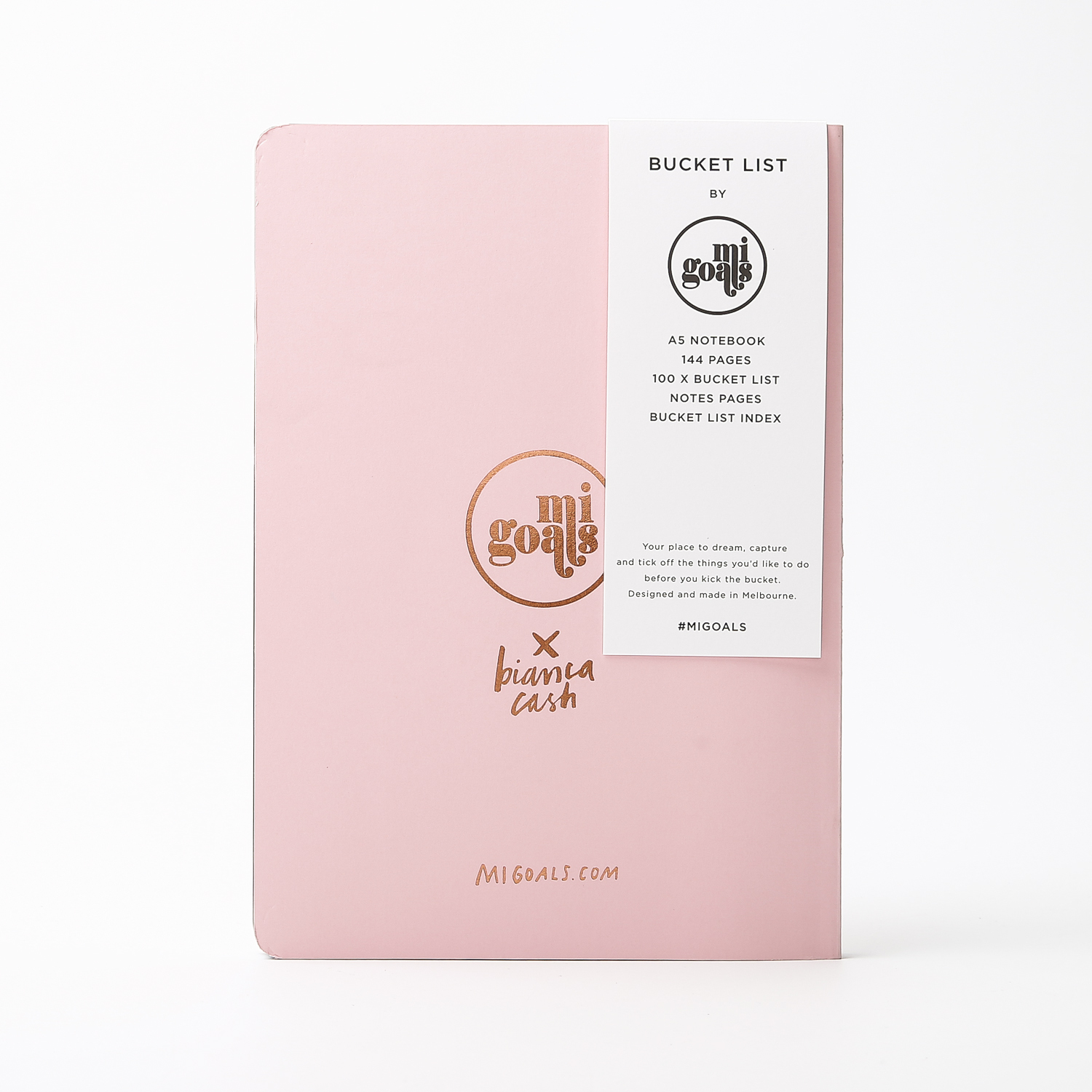 澳大利亚进口本子厚笔记本-MI GOALS本土设计师设计笔记本粉红/玫瑰金