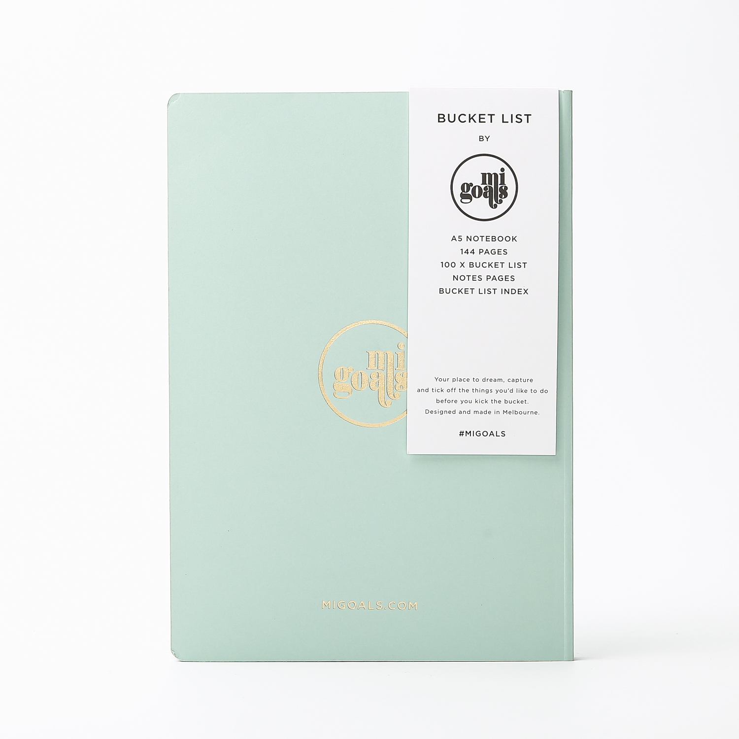 澳大利亚进口高级笔记本子-MI GOALS本土设计师设计笔记本淡蓝/金