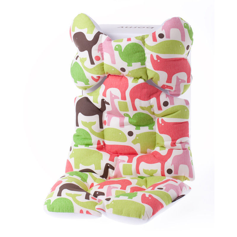 韩国进口婴儿车垫子-borny基本棉蝴蝶枕双面婴儿车坐垫