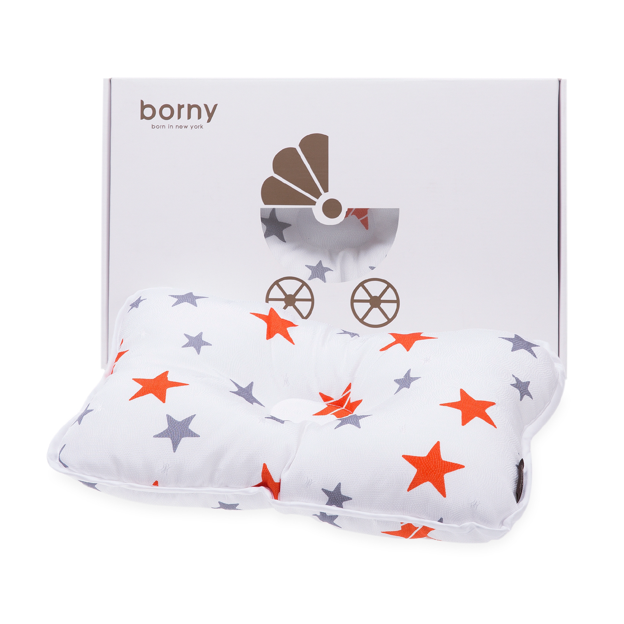 韩国进口小孩定型枕头-borny人造丝婴幼儿定型枕0-6岁夏季透气