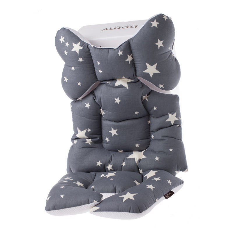 韩国进口婴儿推车坐垫-borny基本棉蝴蝶枕双面婴儿车坐垫