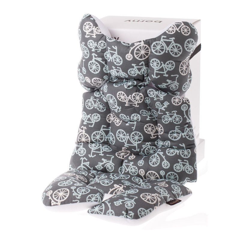 韩国进口婴儿车垫-borny基本棉蝴蝶枕双面婴儿车坐垫