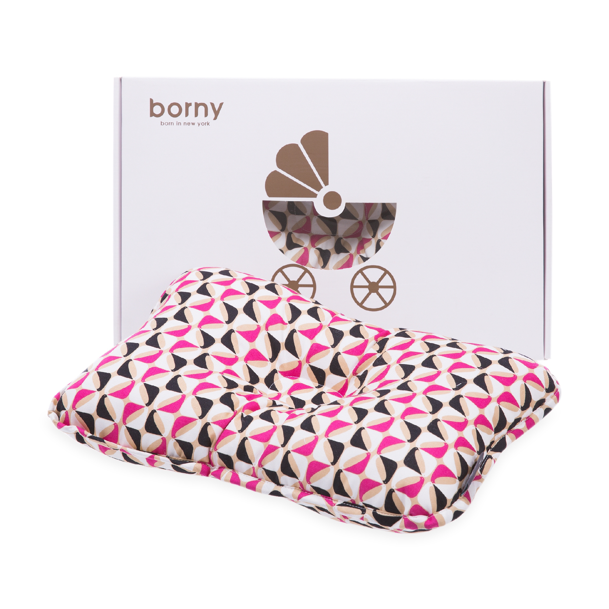 韩国进口宝宝固定枕头-borny有机棉婴幼儿定型枕0-6岁