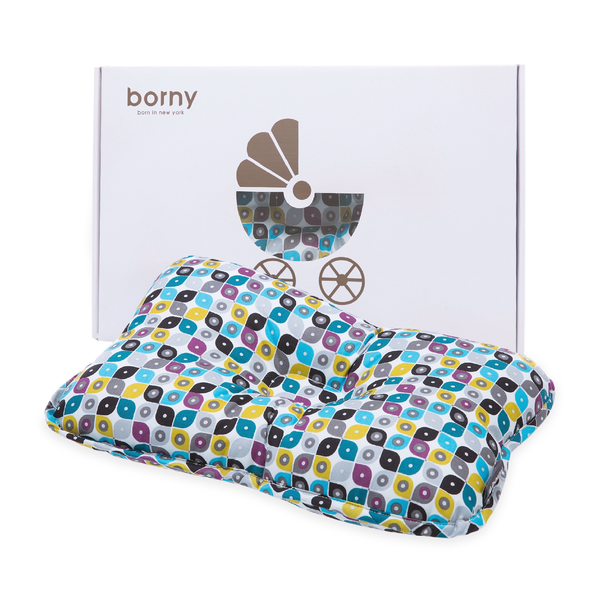 韩国进口宝宝定型枕头-borny有机棉婴幼儿定型枕0-6岁