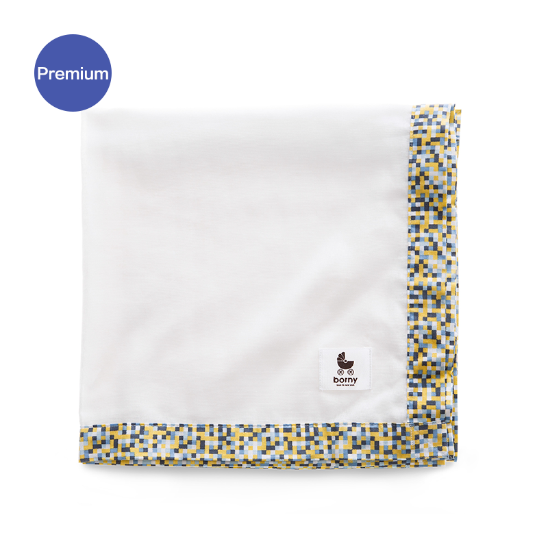 韩国原产borny上乘棉婴幼儿四季薄纱毯婴儿毯宝宝毯120*90cm