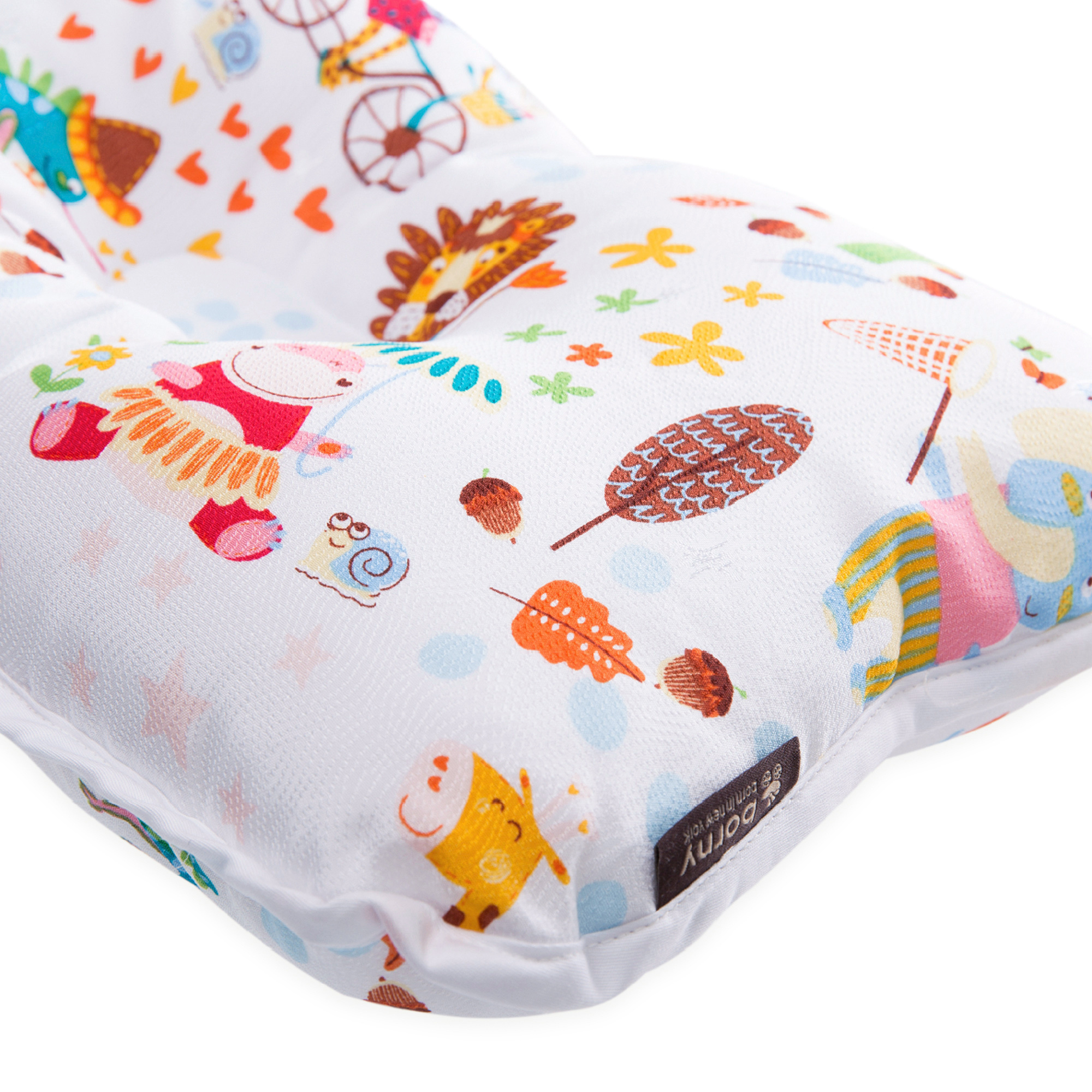 韩国进口婴儿定型枕-borny人造丝婴幼儿定型枕0-6岁夏季透气