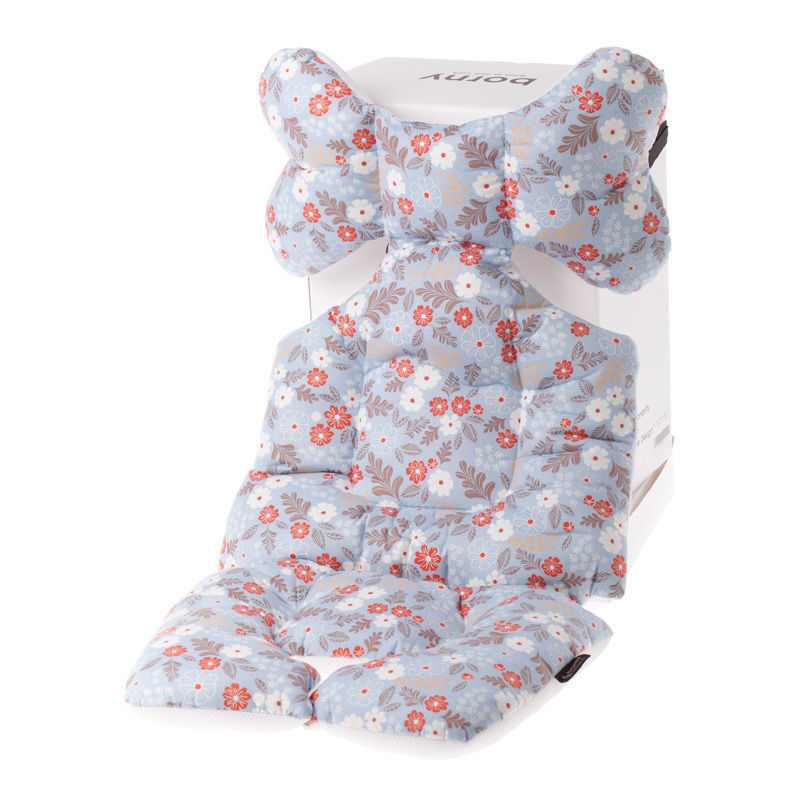 韩国进口儿童车垫-borny优质棉蝴蝶枕双面婴儿车坐垫