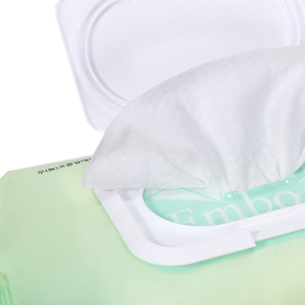 韩国进口婴儿湿巾纸-Bijou天然矿泉水婴儿湿巾102片Embo/Cap三包装