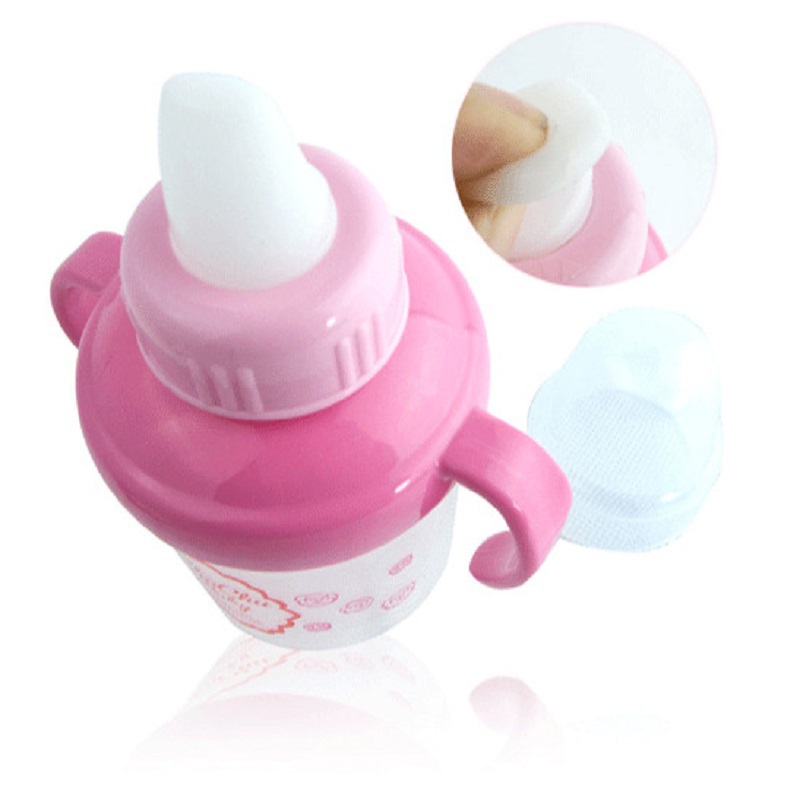 日本进口婴儿练习杯-啾啾baby可爱妈妈鸭嘴式训练杯(蕾丝)