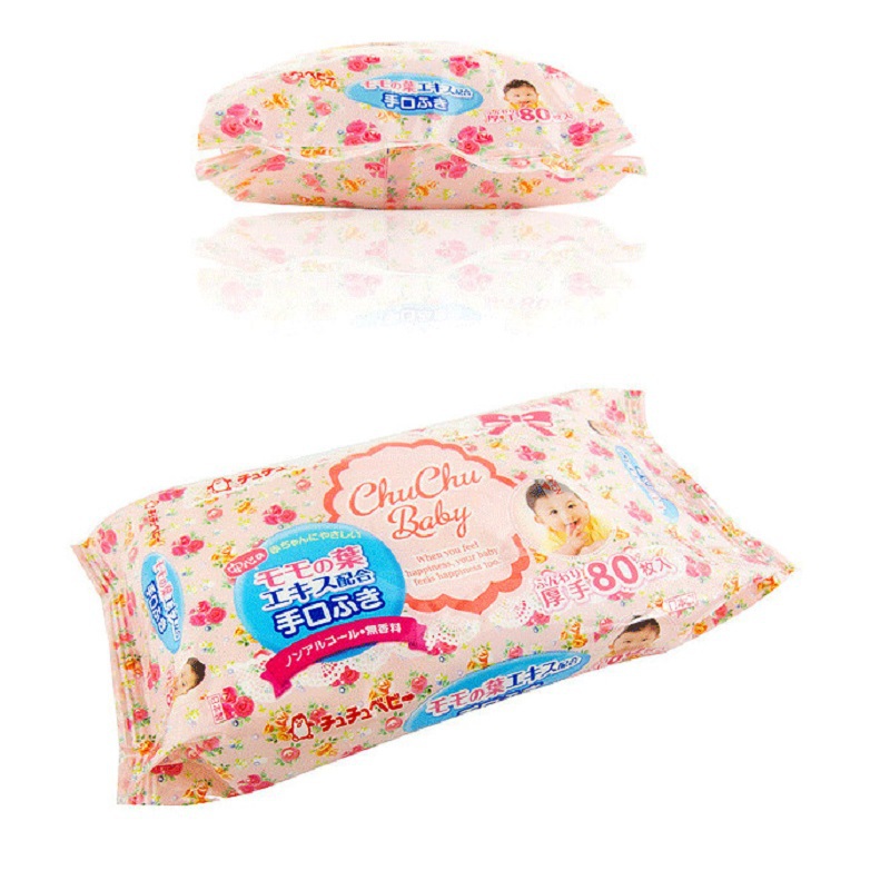 日本进口婴儿手口湿巾-啾啾baby婴儿手口专用柔软湿巾