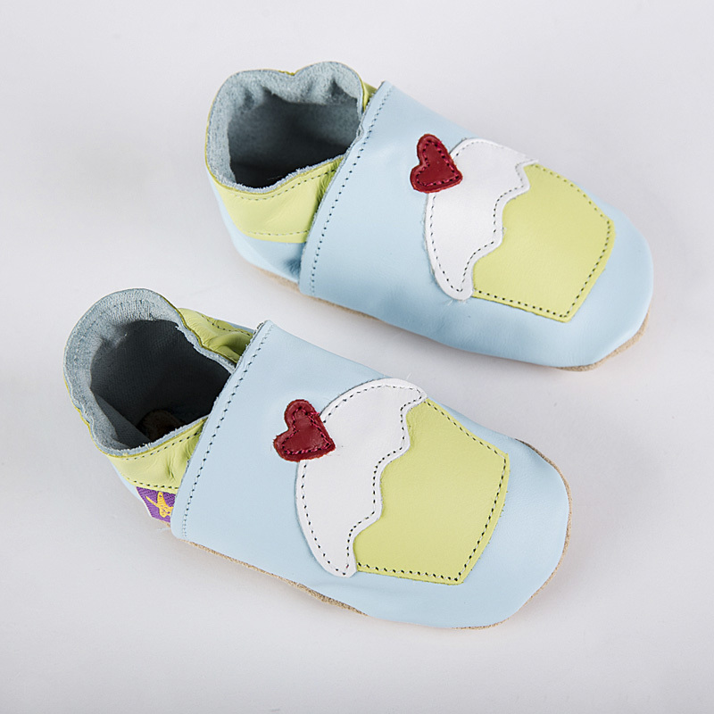 英国进口夏季学步鞋-Starchild全牛皮软底学步鞋仙子蛋糕嫩蓝款