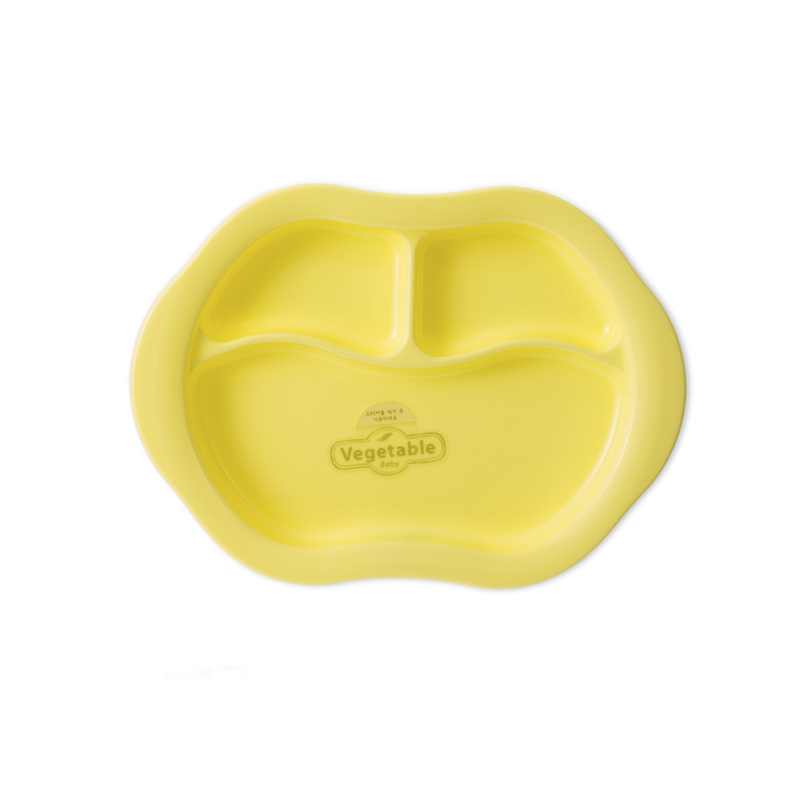 韩国进口宝宝餐具海淘-vegetablebaby分格盘天然玉米成分