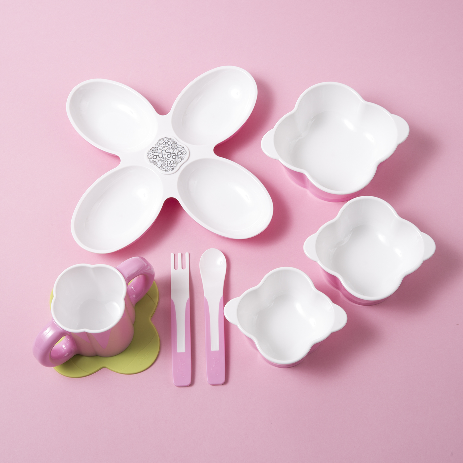 韩国进口儿童组合餐具-deeuno儿童餐具单色八件套 韩国进口儿童组合餐具-deeuno儿童餐具单色八件套