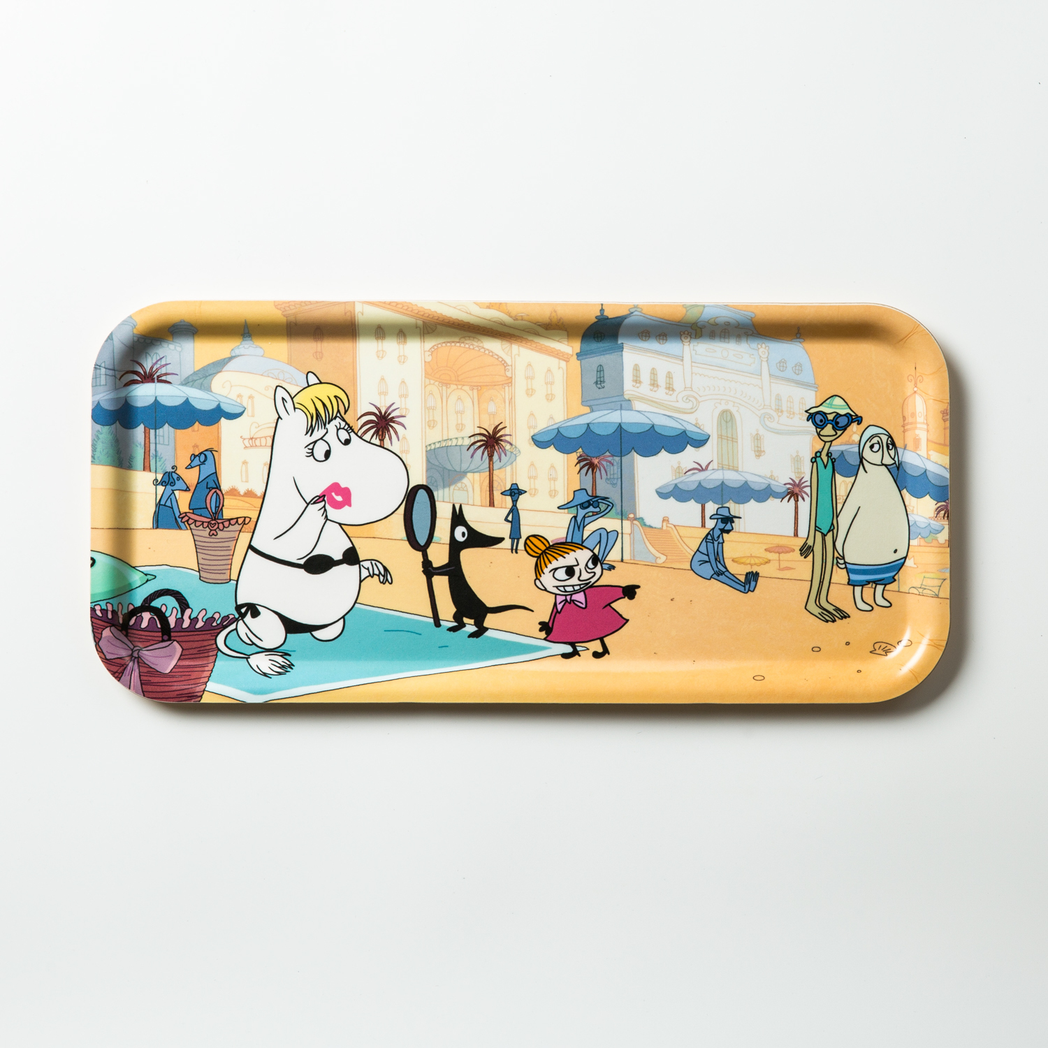 瑞典进口木制工艺托盘-Opto Design姆明系列木质托盘，沙滩姆明