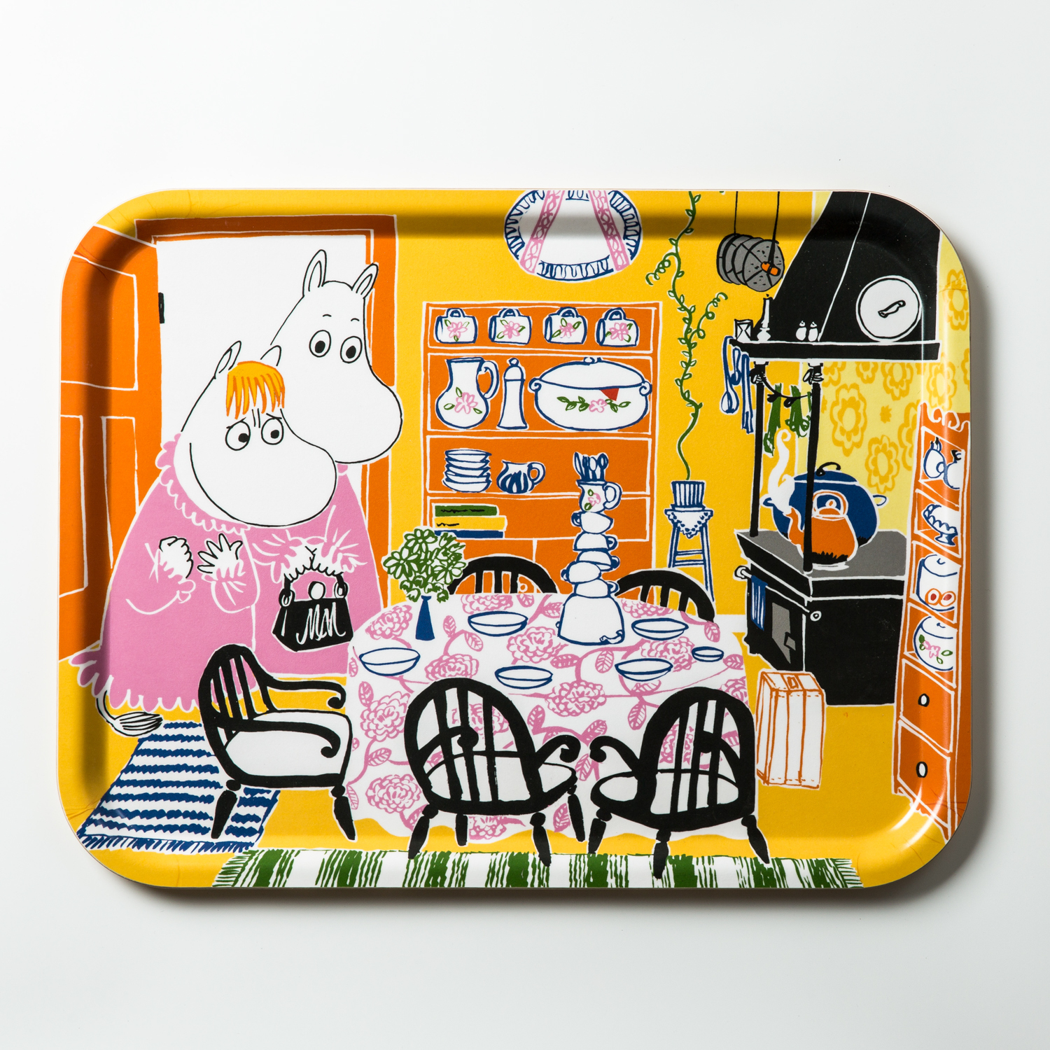 瑞典进口耐高温托盘-Opto Design姆明系列木质托盘，姆明的厨房