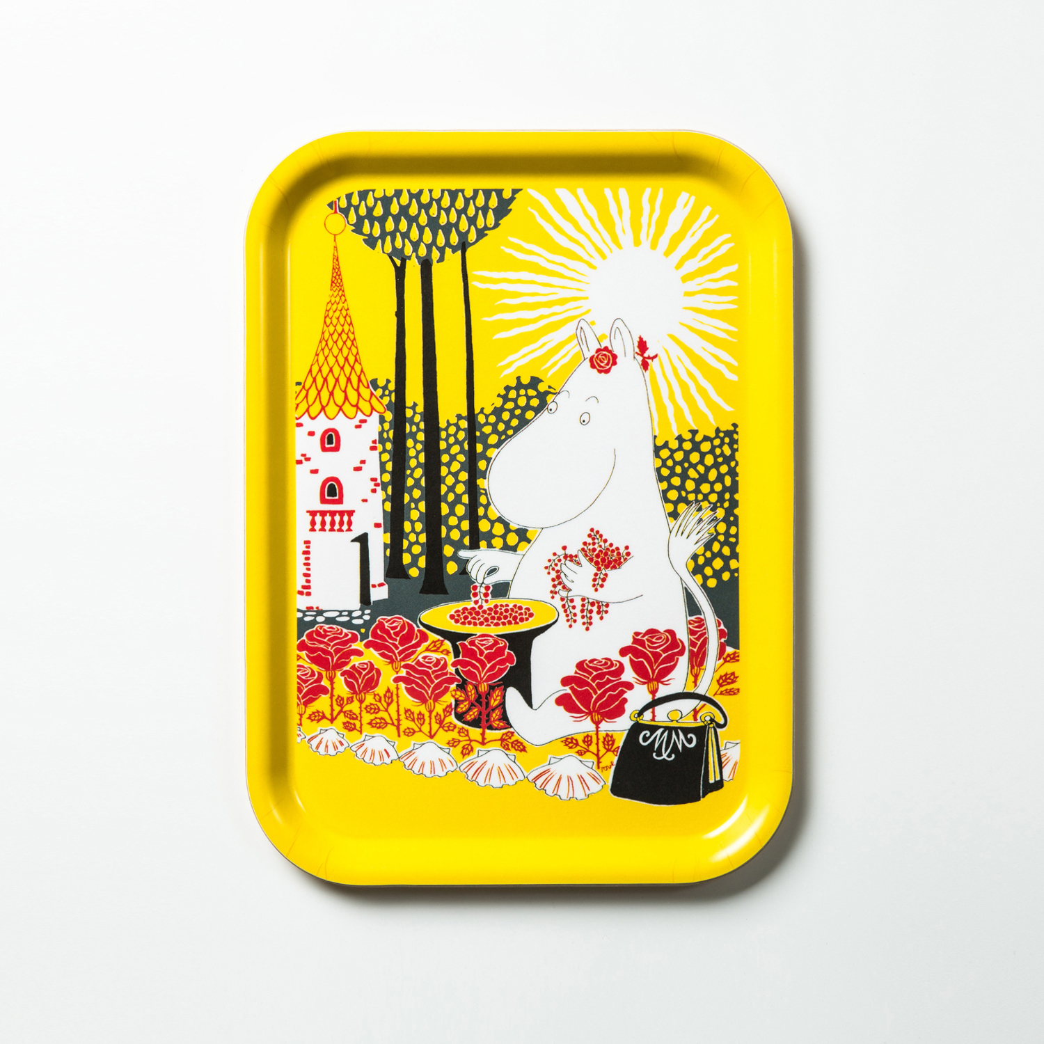 瑞典进口木制托盘-Opto Design姆明系列木质托盘， 阳关灿烂的姆明