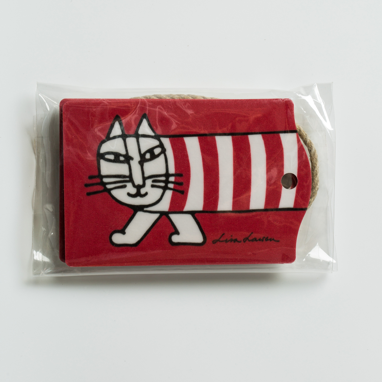 瑞典进口行李牌吊牌-Opto Design米琪猫系列木质行李牌2只装