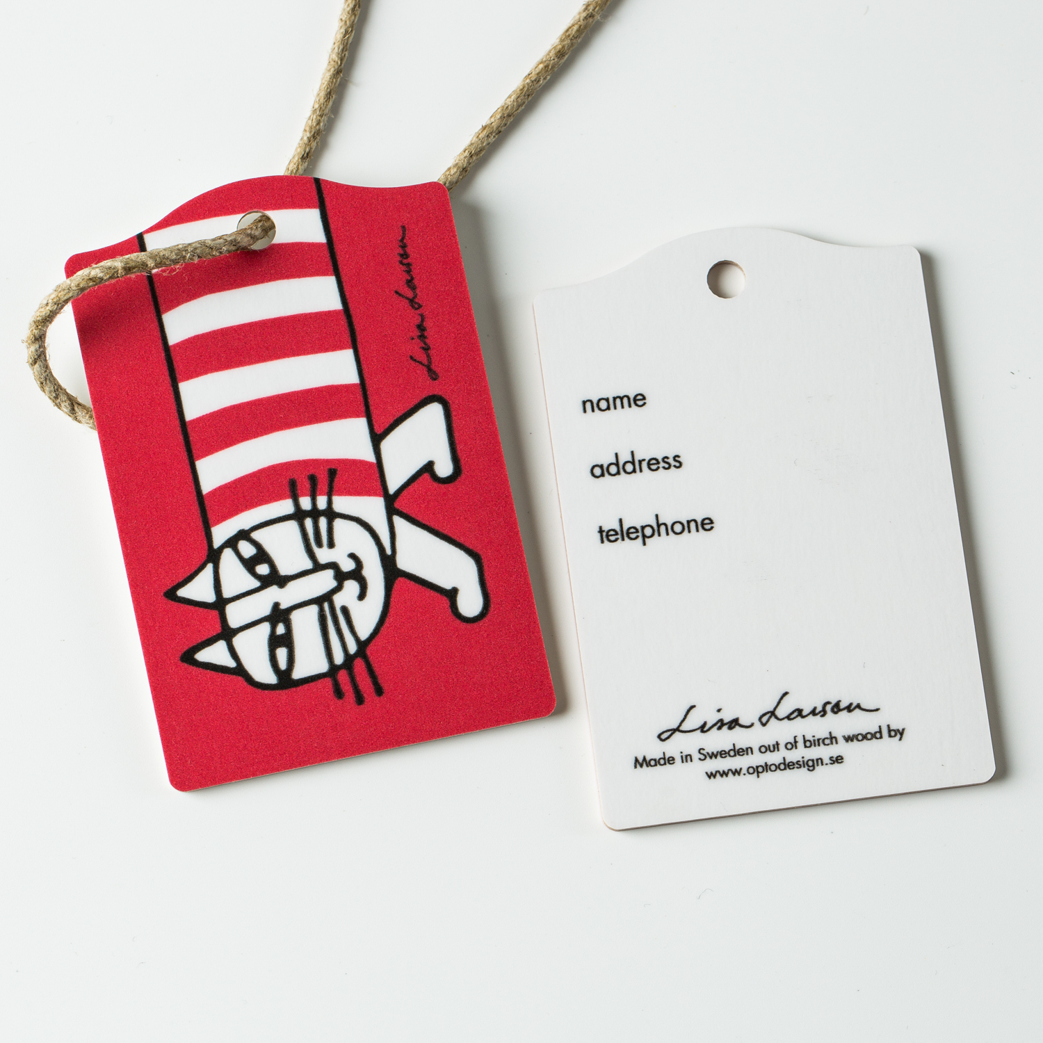 瑞典原产Optodesign 米琪猫系列木质行李牌旅行箱2只装 瑞典原产Optodesign 米琪猫系列木质行李牌旅行箱2只装