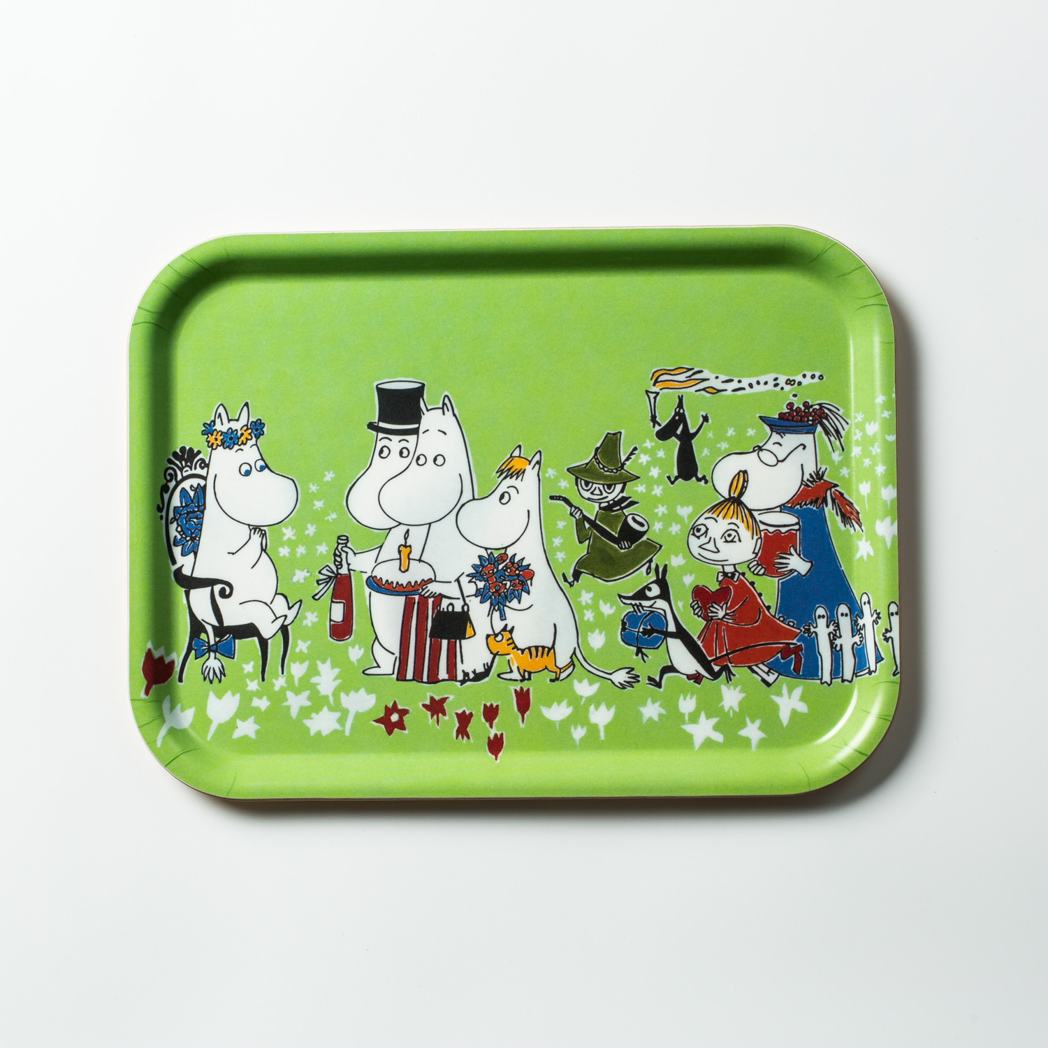 瑞典进口木制茶具托盘-Opto Design姆明系列木质托盘，生日聚会