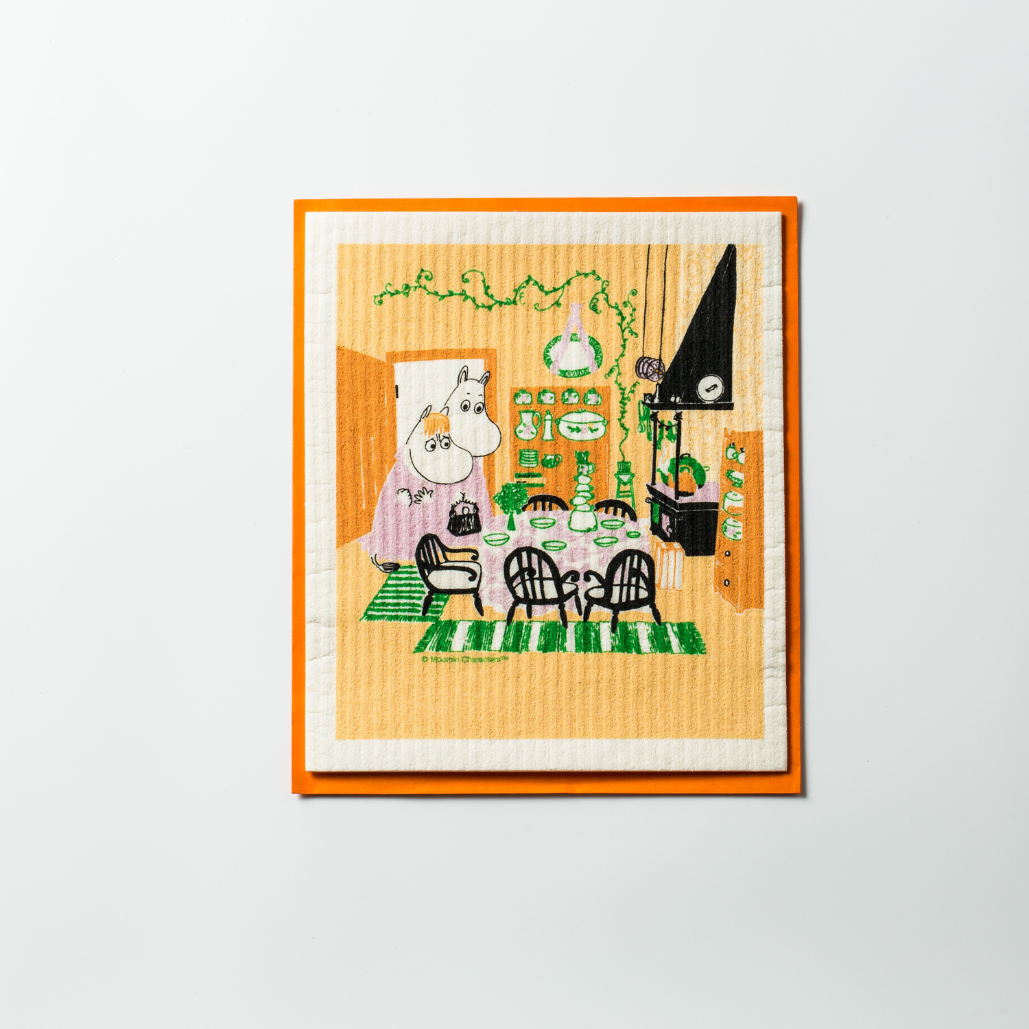 瑞典进口棉质洗碗布-Opto Design姆明系列抹碗布，姆明的厨房