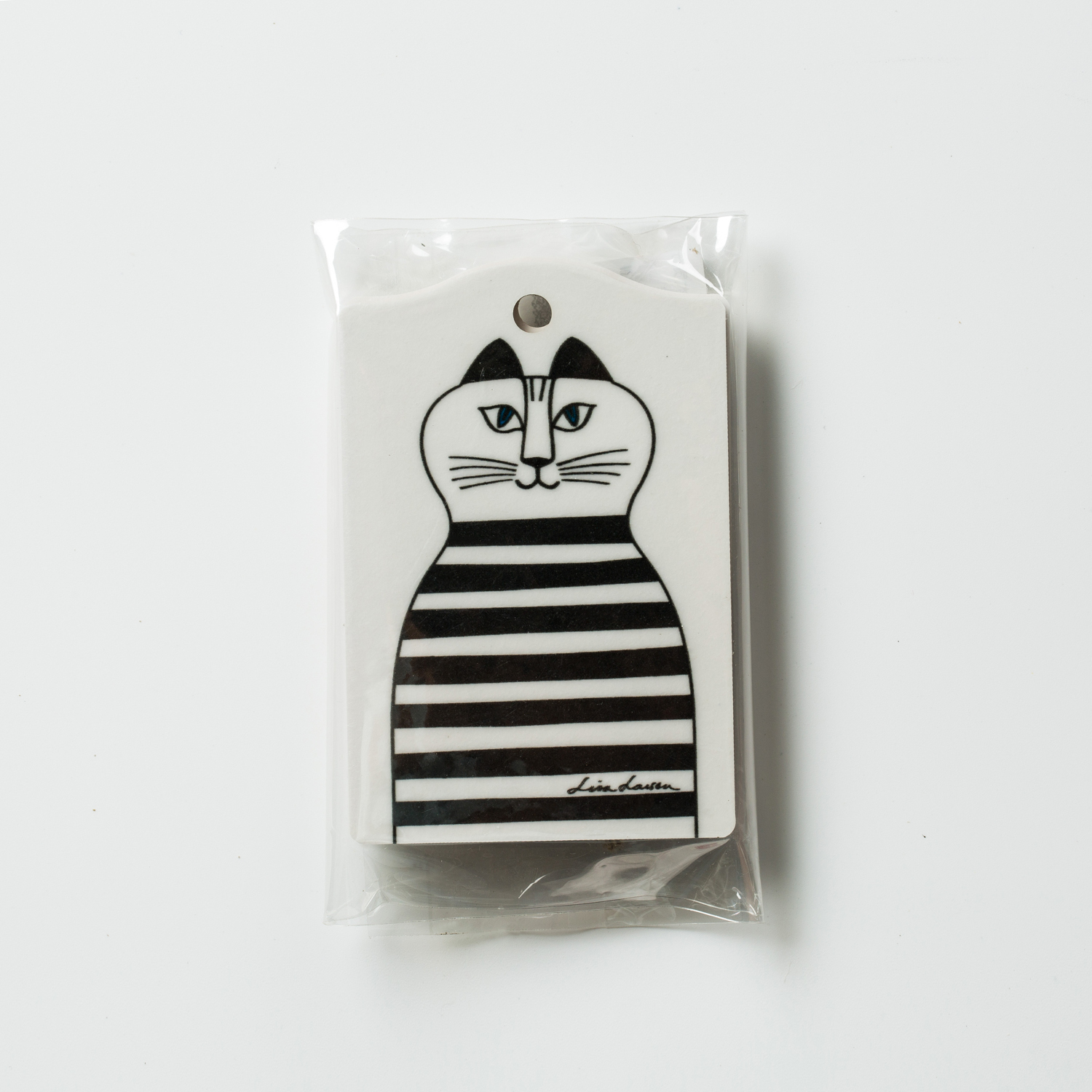 瑞典进口行李牌饰品-Opto Design米琪猫系列木质行李牌2只装