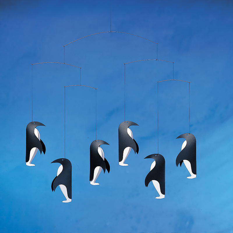 丹麦原产Flensted mobiles 房间装饰手工吊饰挂饰 企鹅