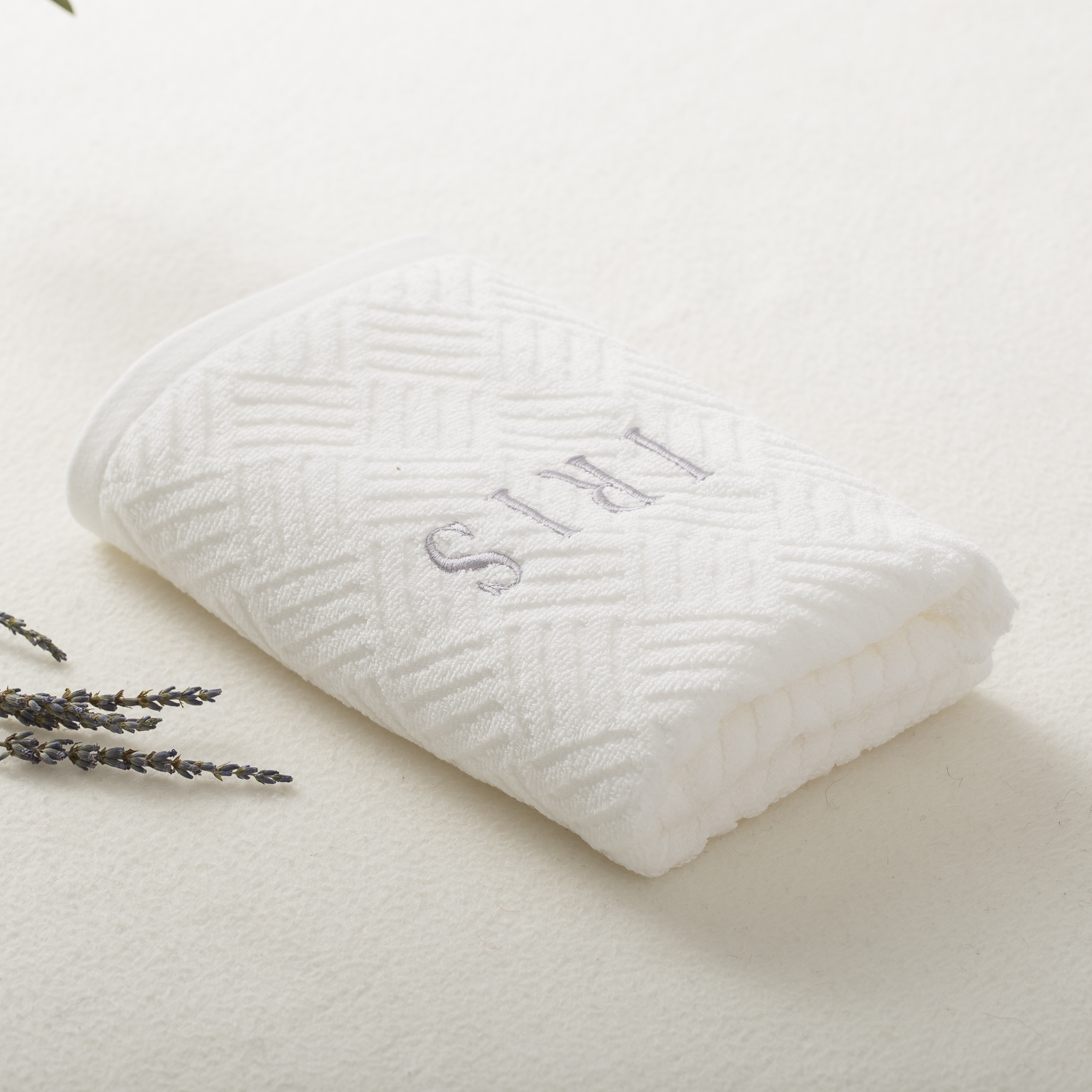 韩国进口白色毛巾-IRIS方格纹系列纯棉毛巾 - 白色毛巾 韩国进口白色毛巾-IRIS方格纹系列纯棉毛巾 - 白色毛巾