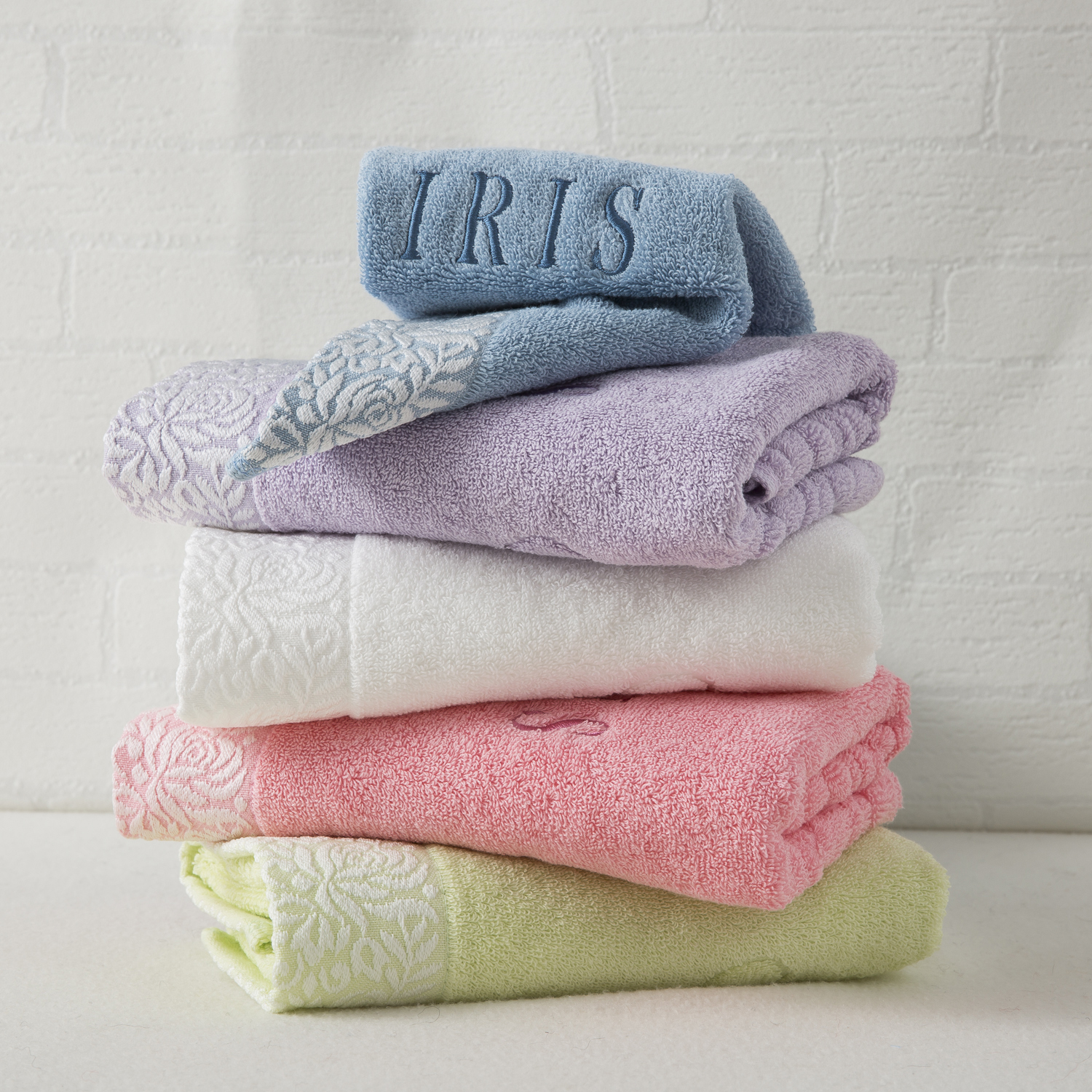 韩国进口折叠毛巾-IRIS鸢尾花系列纯棉毛巾