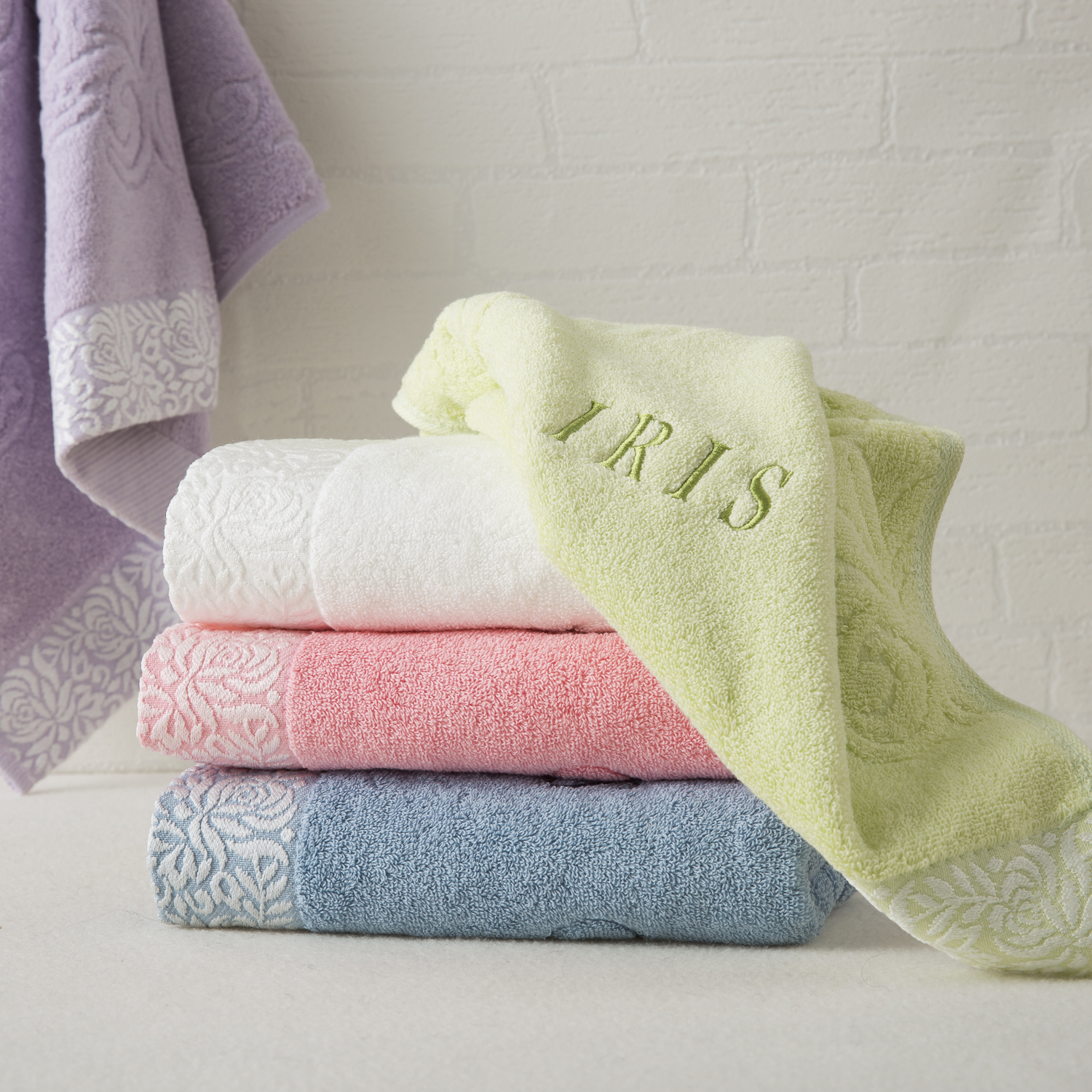 韩国进口吸水毛巾-IRIS鸢尾花系列纯棉毛巾
