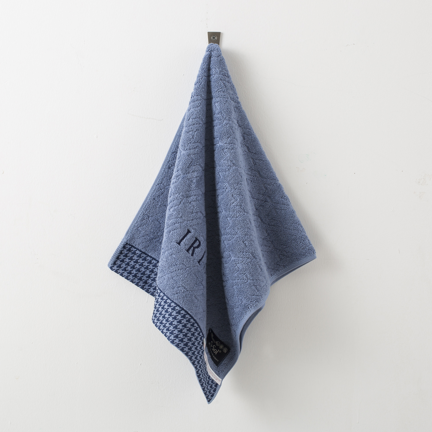 韩国进口提花毛巾-IRISGSOL抗菌系列犬牙格子花纹纯棉毛巾