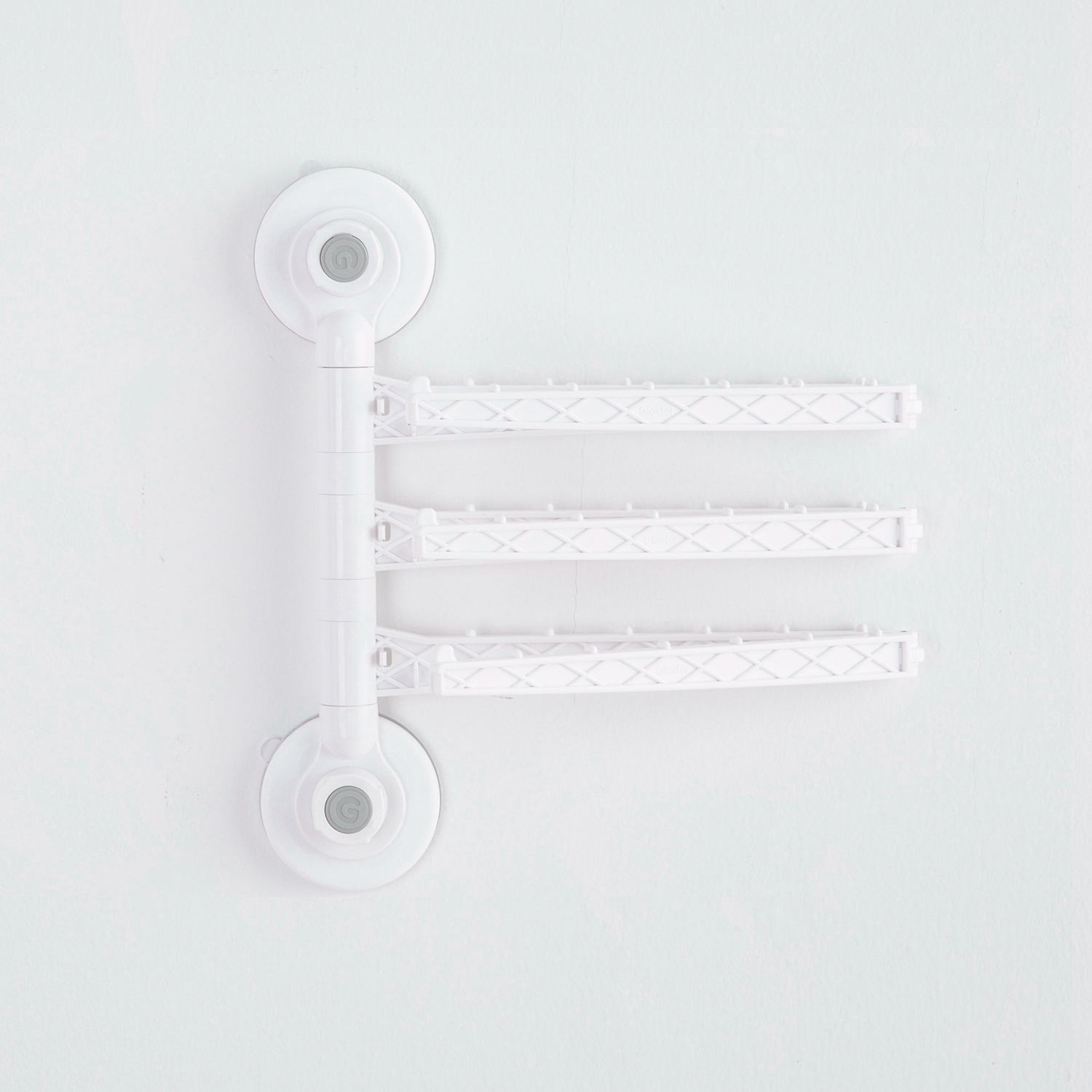 韩国进口创意挂钩-Glaster无痕防水强力吸盘3层挂钩(6KG)